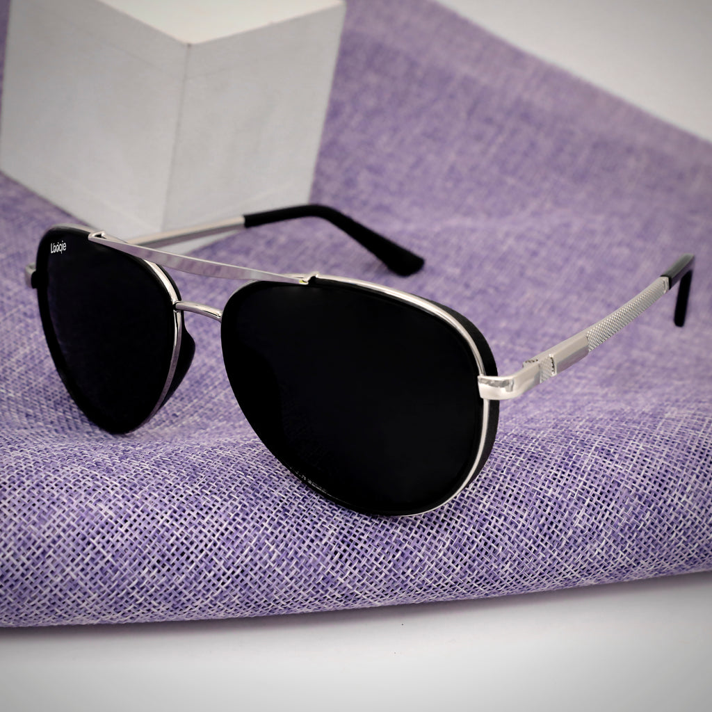 Looqie Vuis Edition Silver And Black Sunglasses