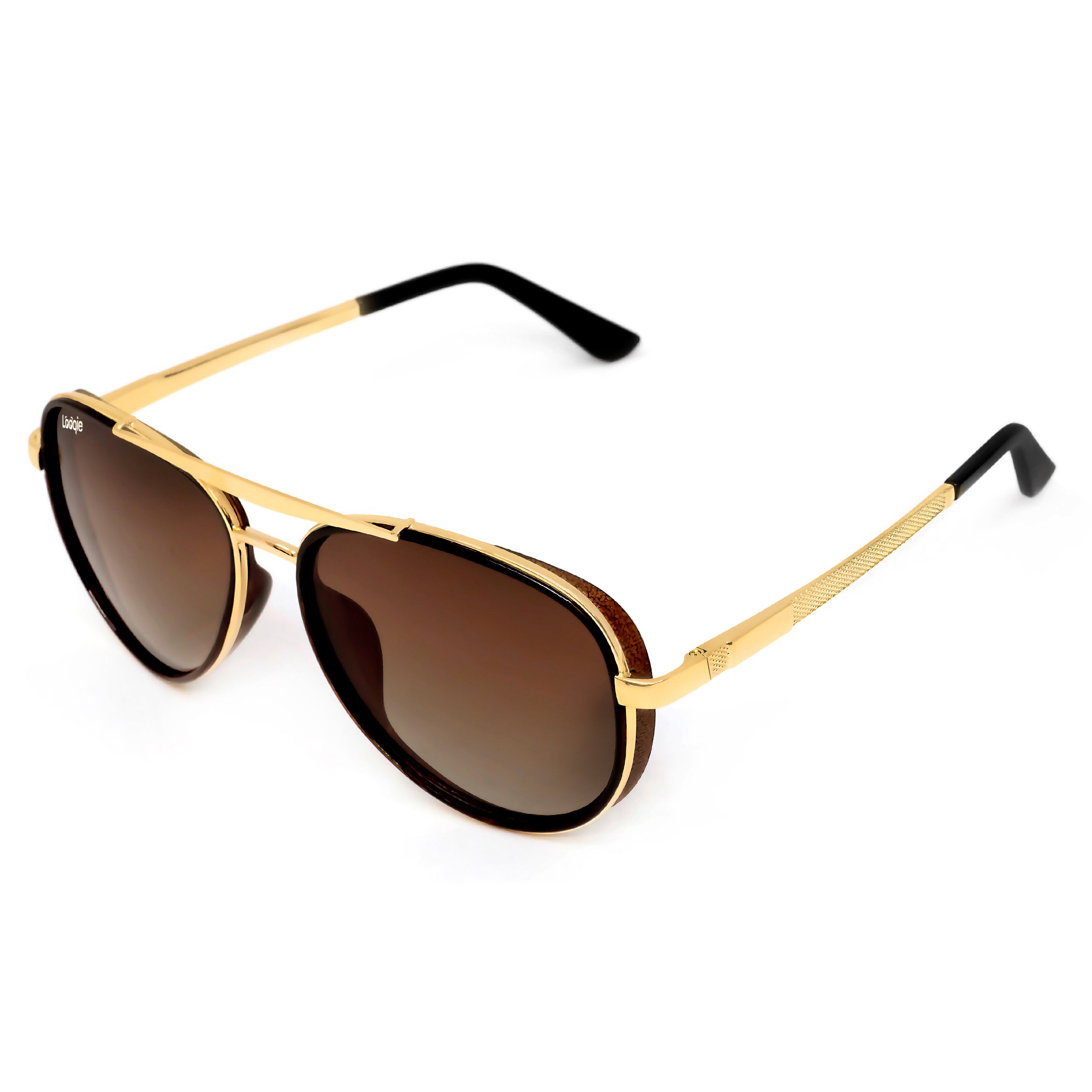 Looqie Vuis Edition Gold And Brown Gradient Sunglasses