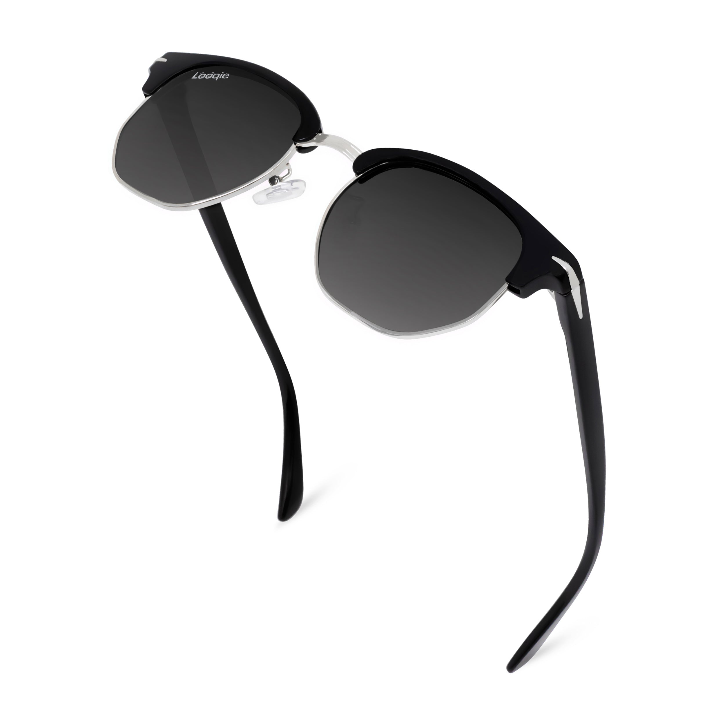 Looqie Rayz Edition Black And Grey Sunglasses