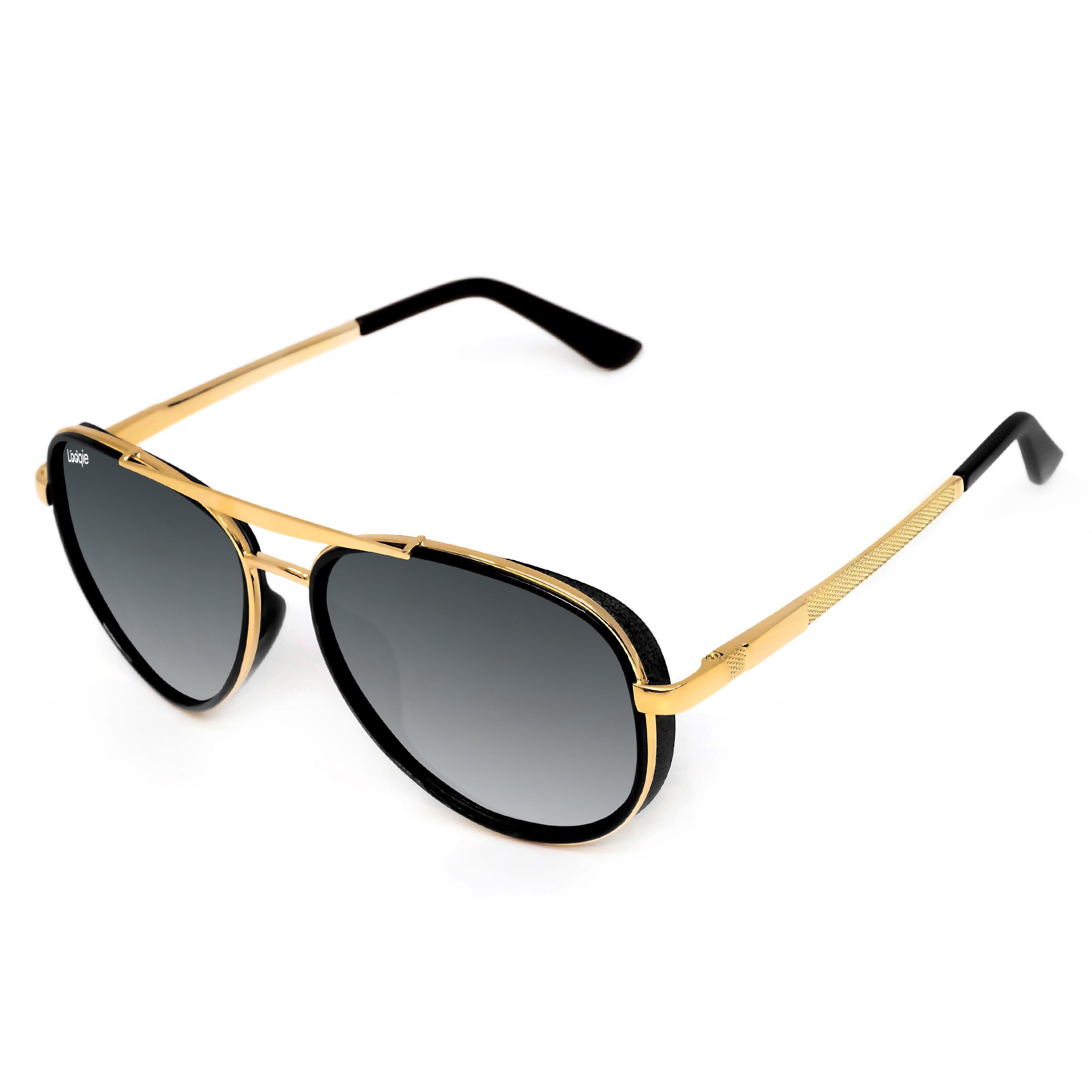 Looqie Vuis Edition Gold And Grey Gradient Sunglasses