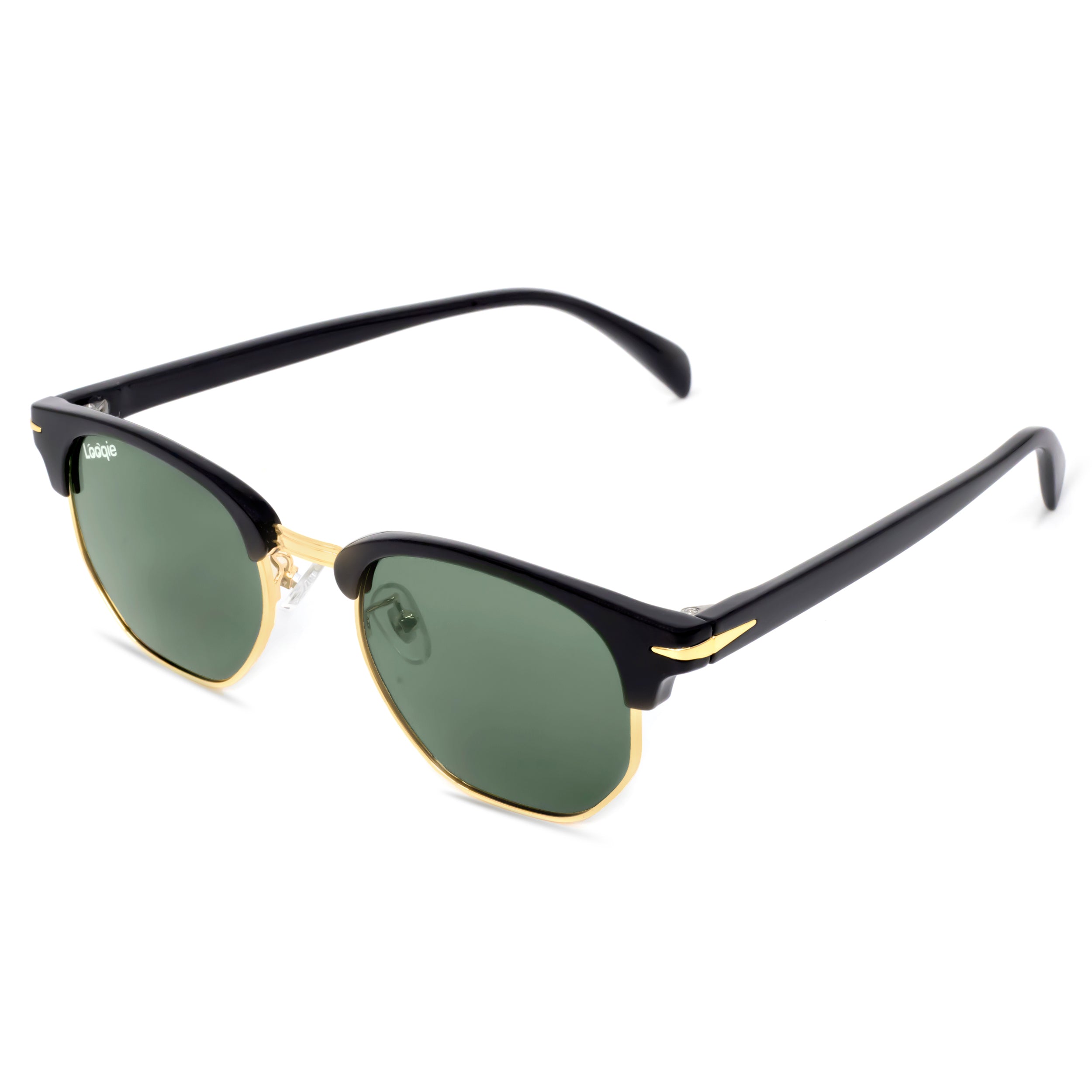 Looqie Rayz Edition Black And Green Sunglasses