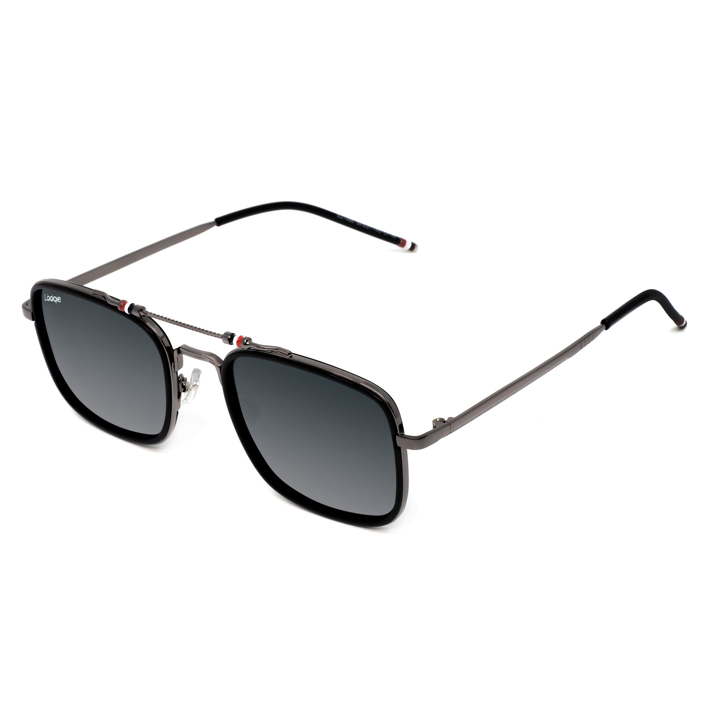 Looqie Below Edition Black And Grey Gradient Sunglasses