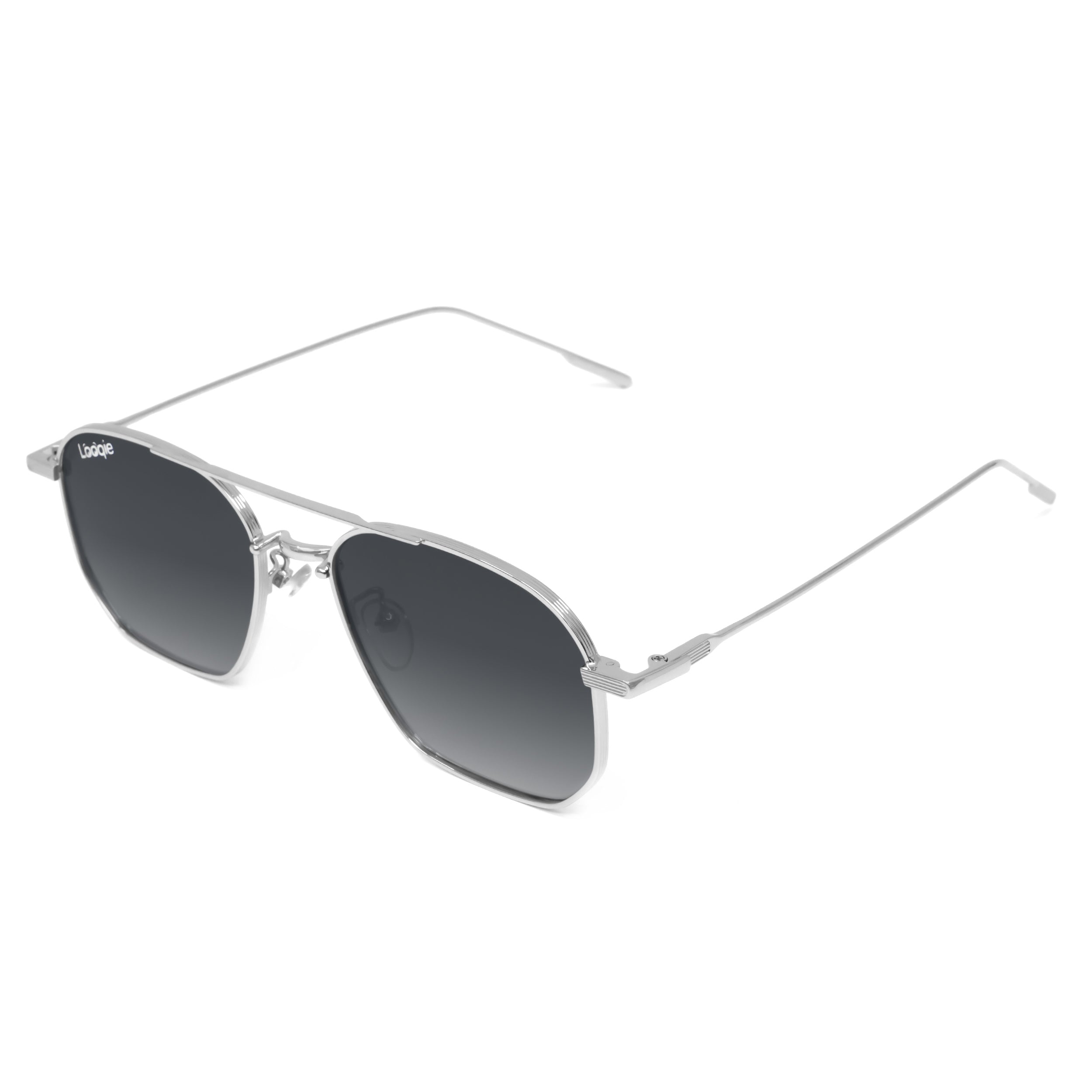 Looqie Oblivion Edition Silver And Gray Gradient Sunglasses