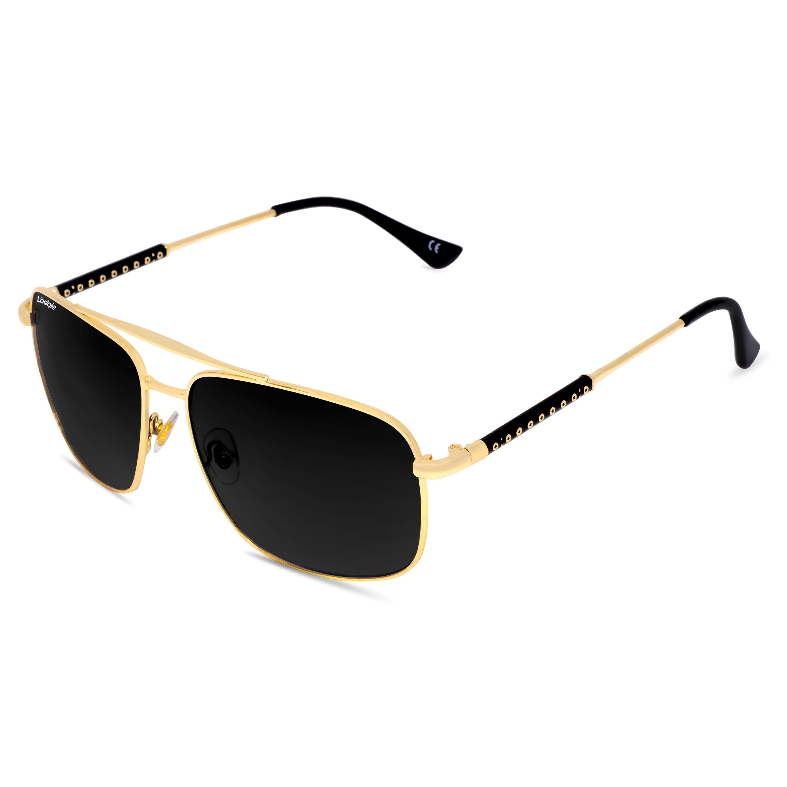 Looqie Blends Edition Gold And Black Sunglasses