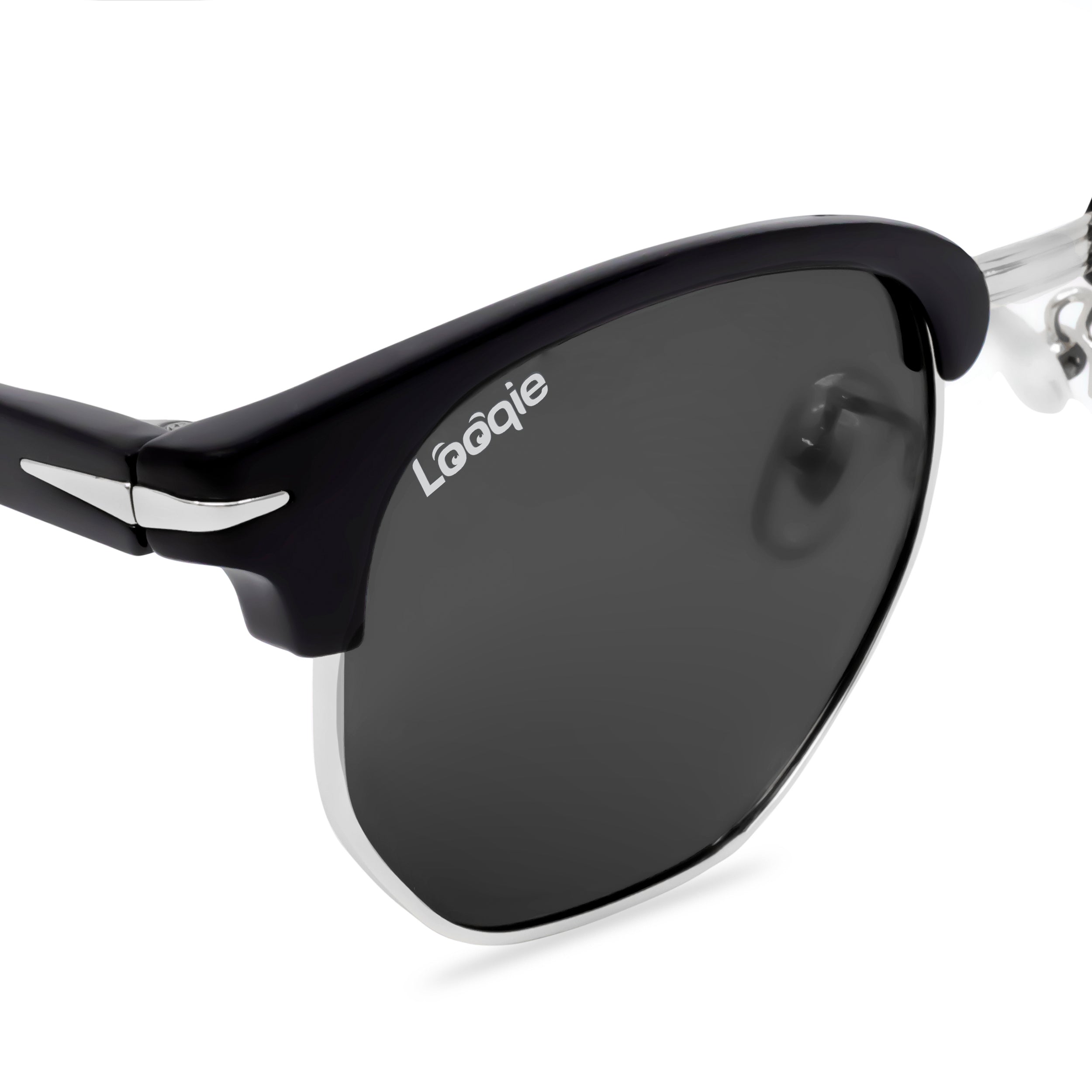 Looqie Rayz Edition Black And Grey Sunglasses
