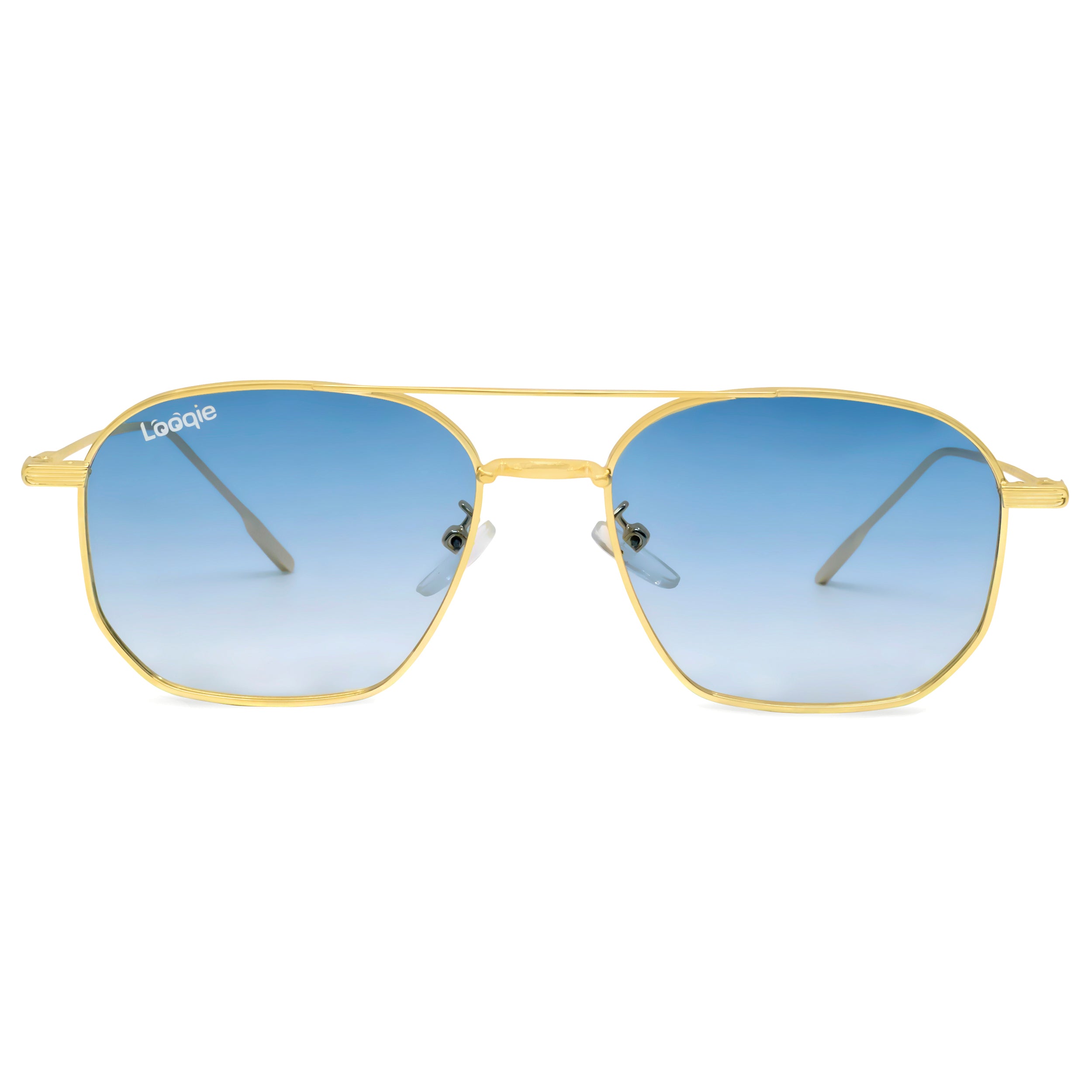 Looqie Oblivion Edition Gold And Blue Gradient Sunglasses