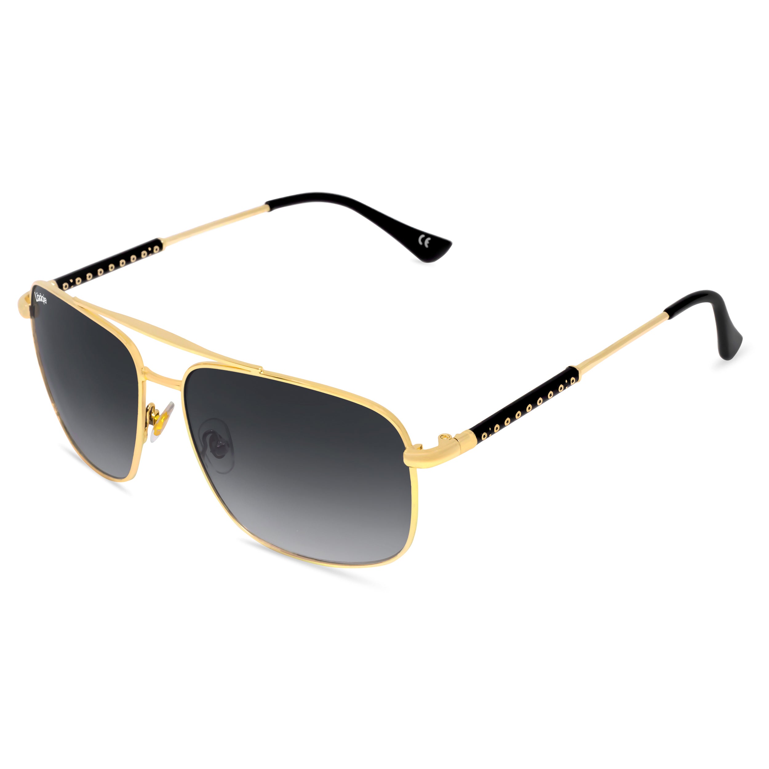 Looqie Blends Edition Gold And Grey Gradient Sunglasses