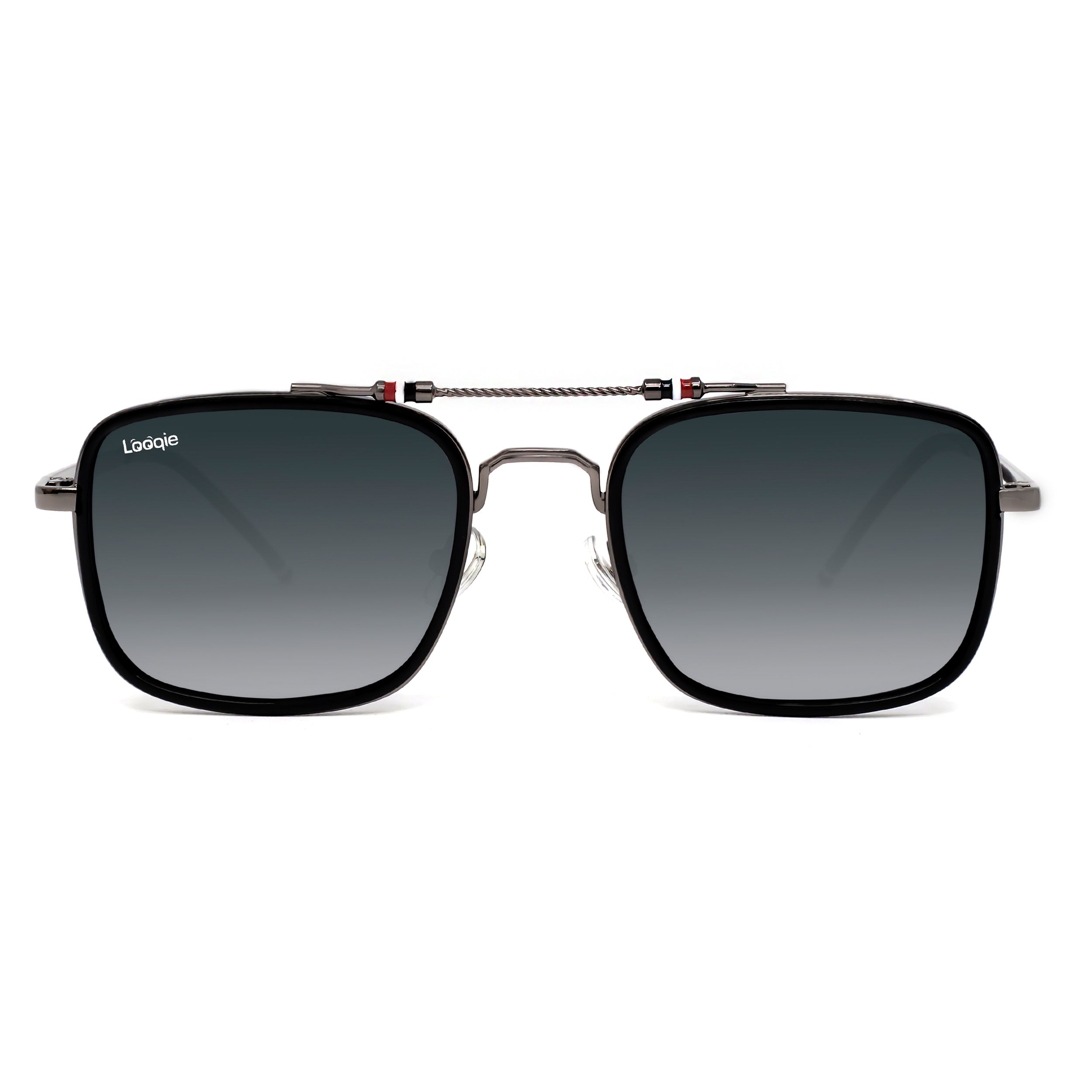 Looqie Below Edition Black And Grey Gradient Sunglasses