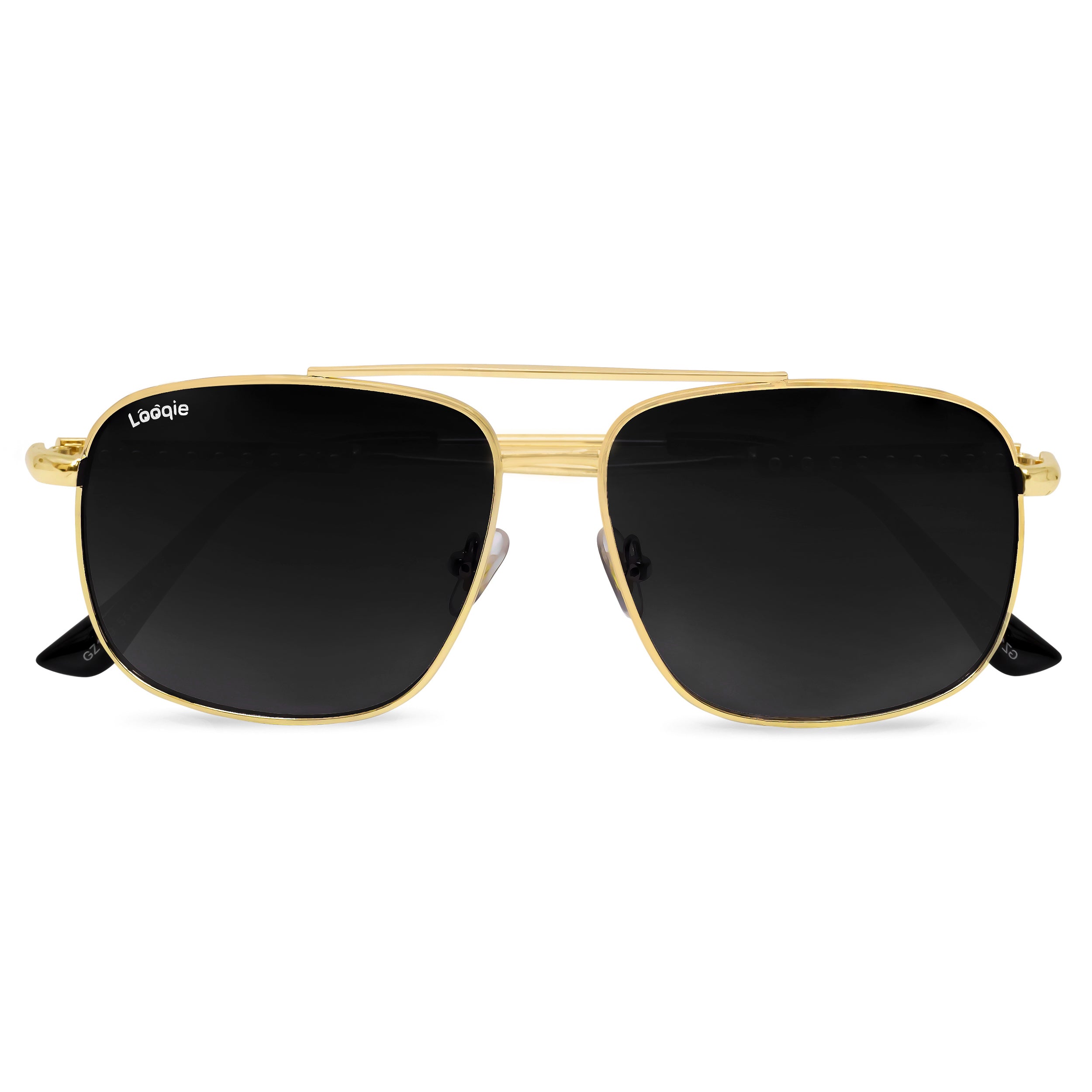 Looqie Blends Edition Gold And Black Sunglasses
