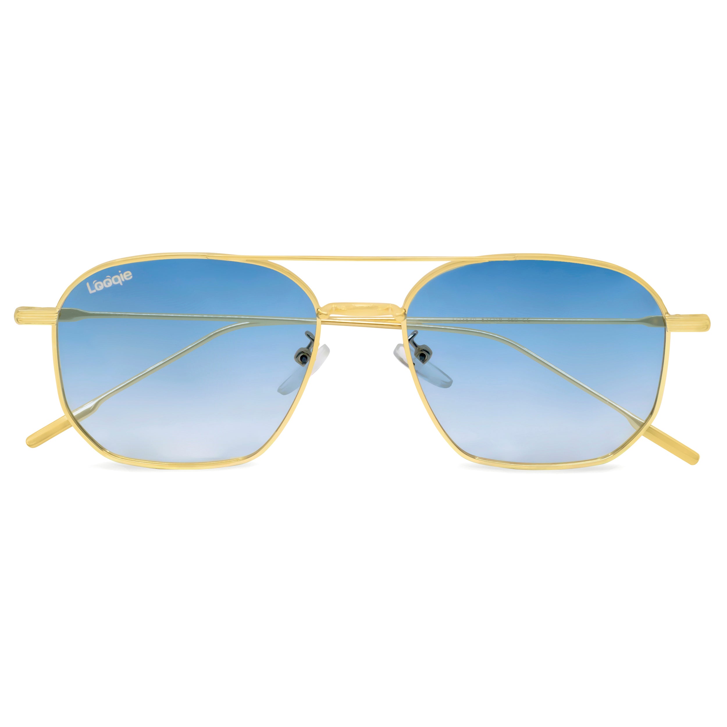 Looqie Oblivion Edition Gold And Blue Gradient Sunglasses