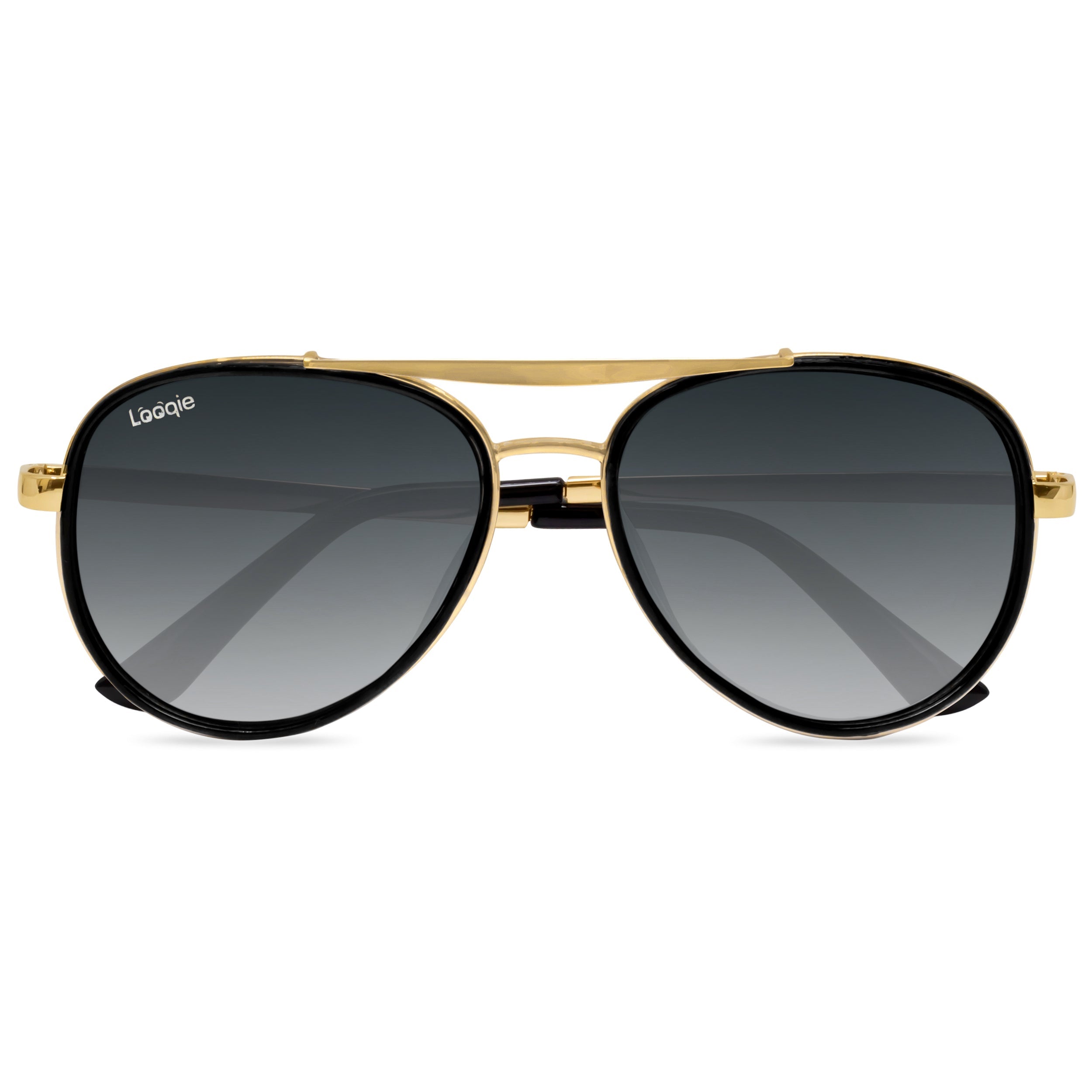 Looqie Vuis Edition Gold And Grey Gradient Sunglasses