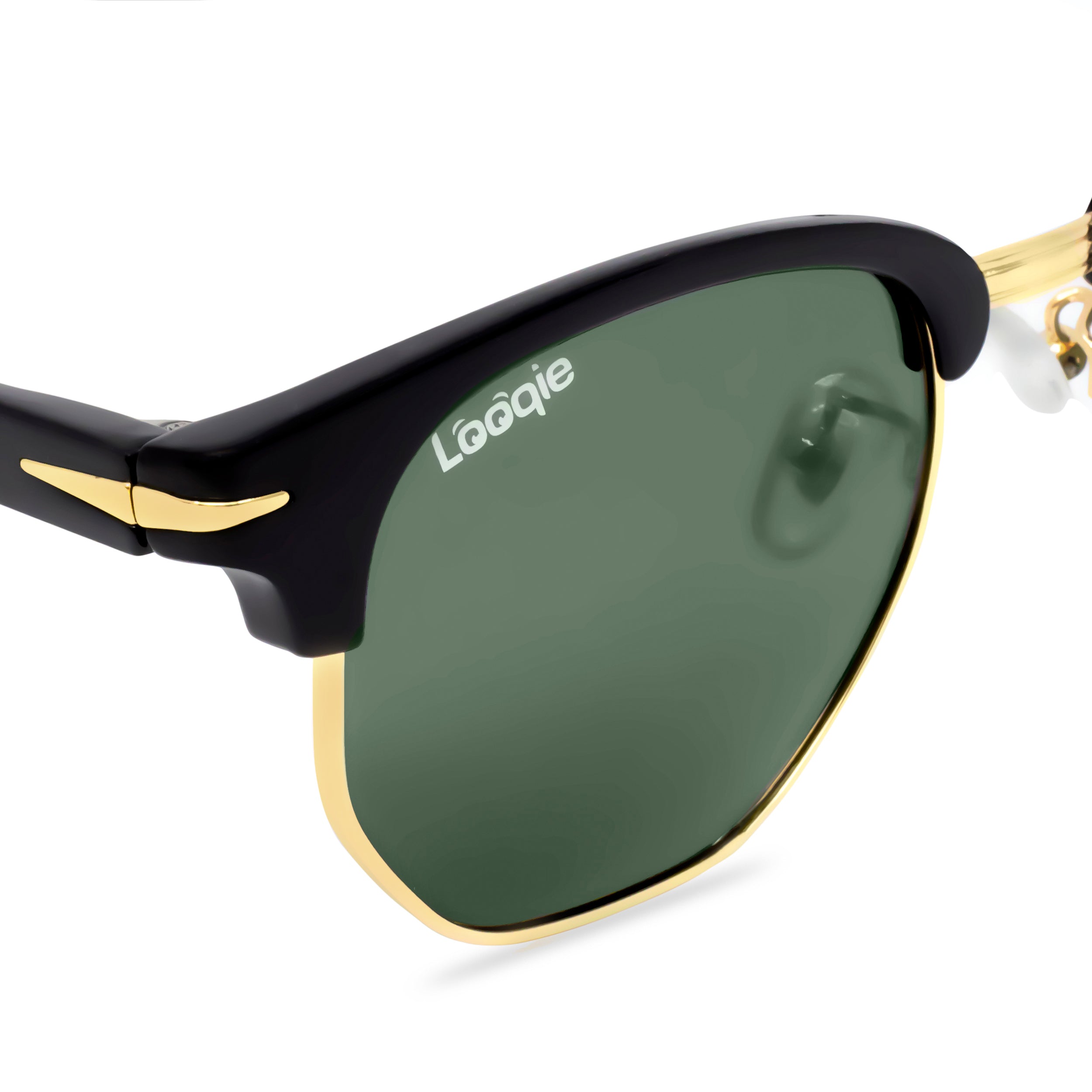 Looqie Rayz Edition Black And Green Sunglasses