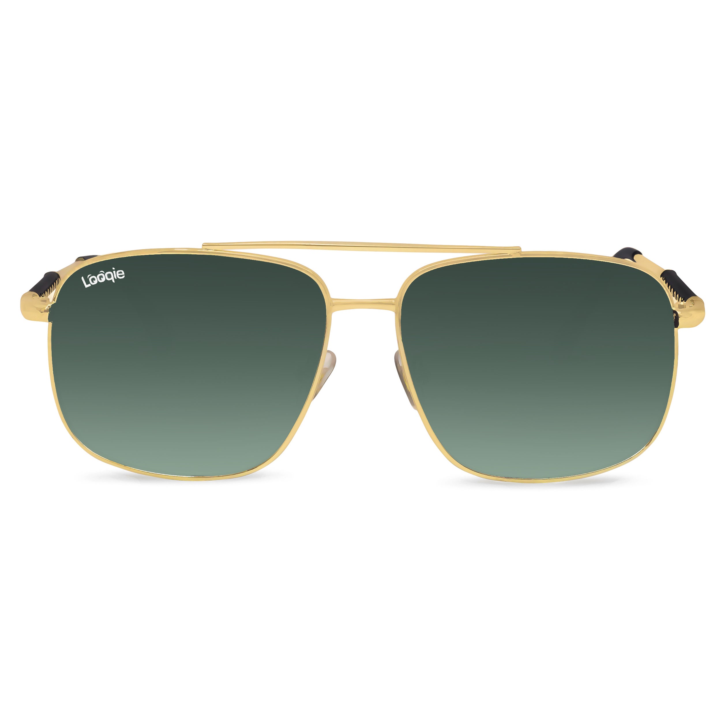 Looqie Blends Edition Gold And Green Gradient Sunglasses