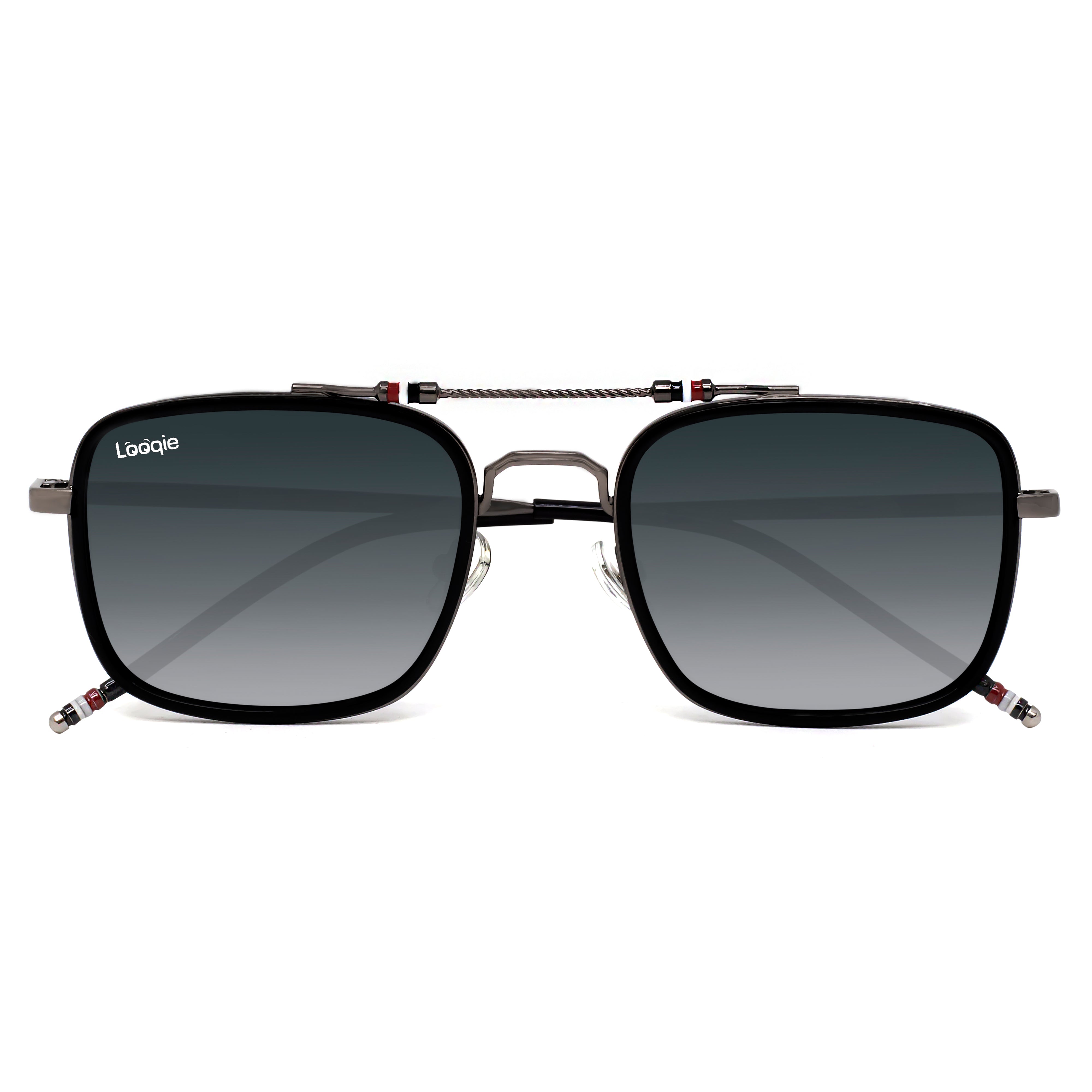 Looqie Below Edition Black And Grey Gradient Sunglasses
