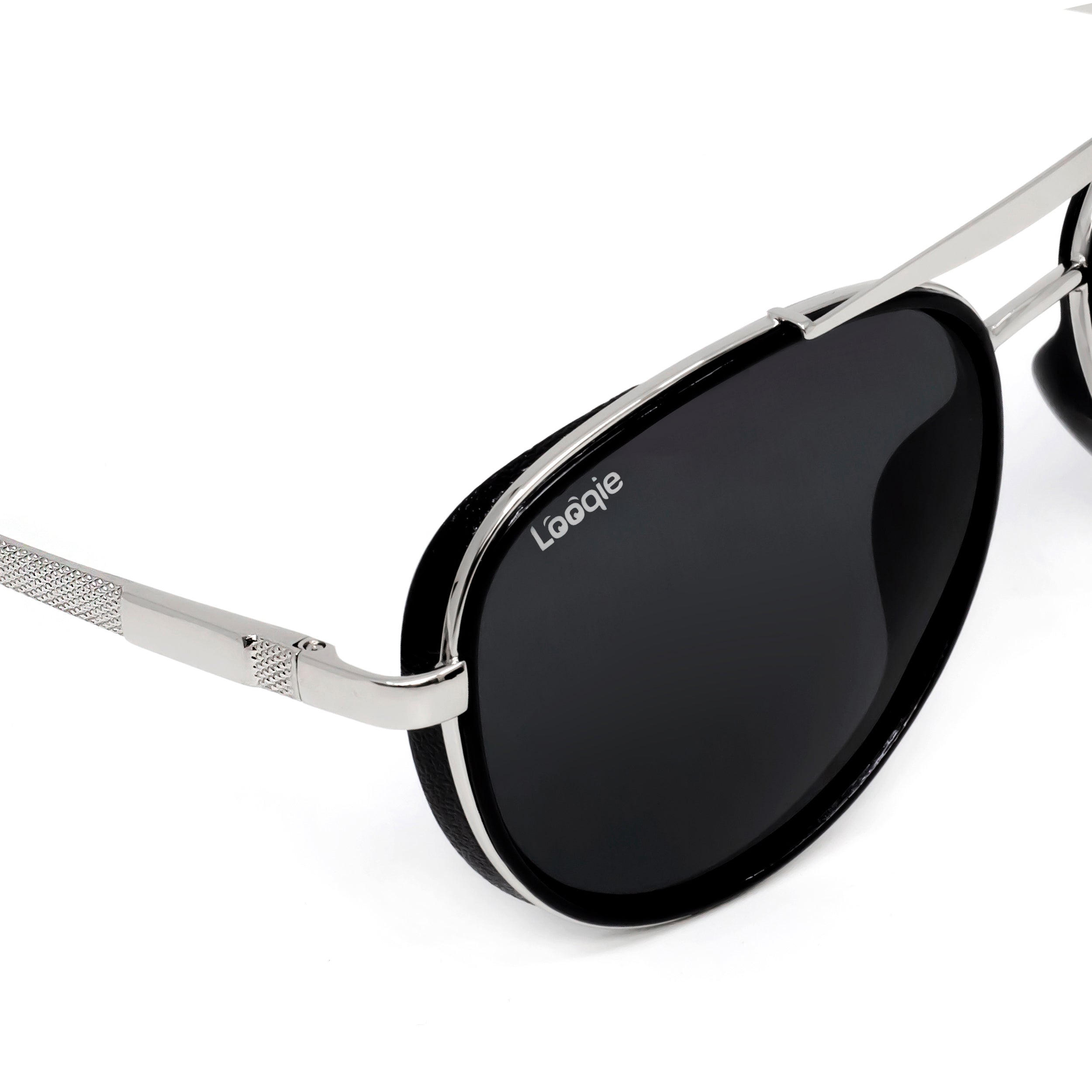 Looqie Vuis Edition Silver And Black Sunglasses