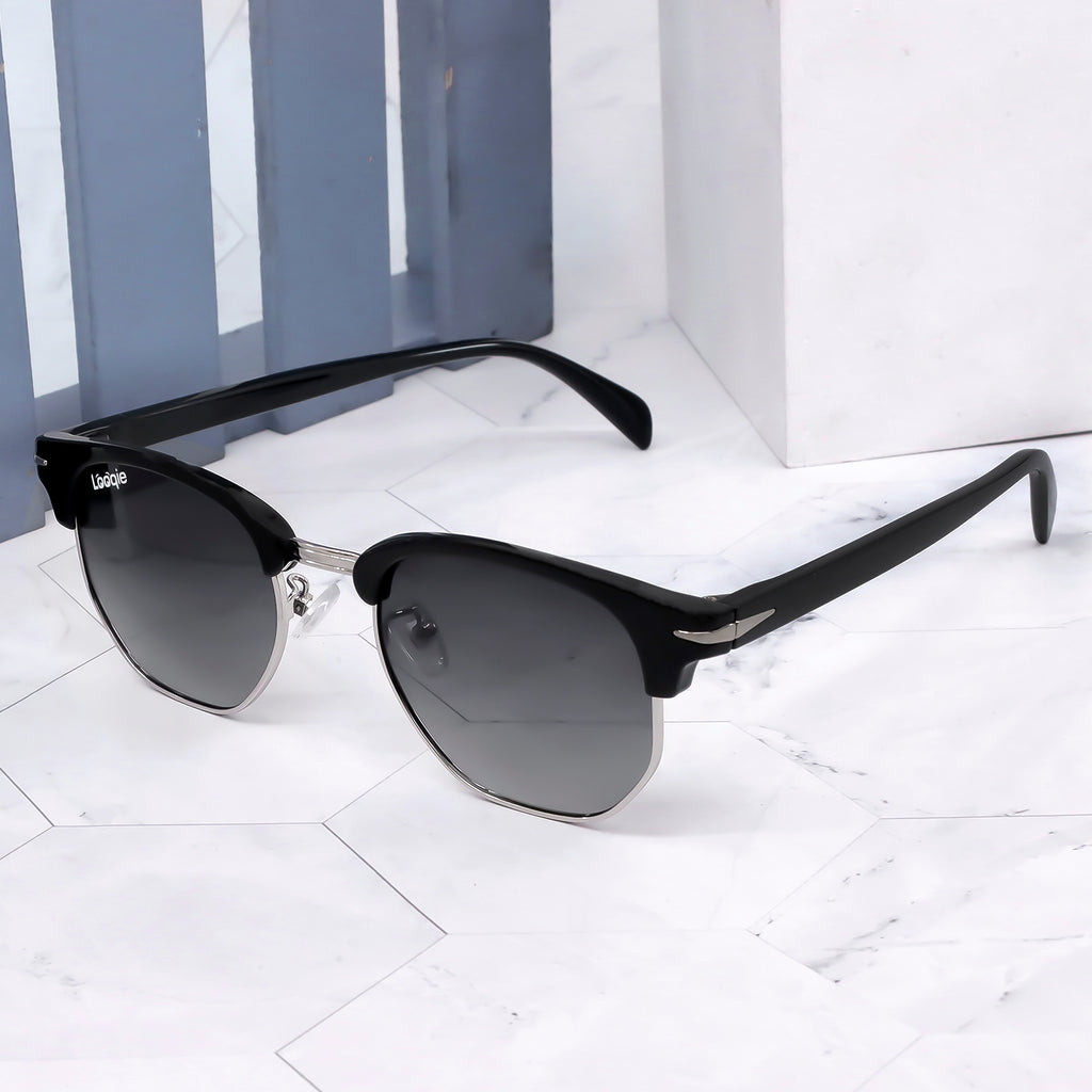 Looqie Rayz Edition Black And Grey Gradient Sunglasses
