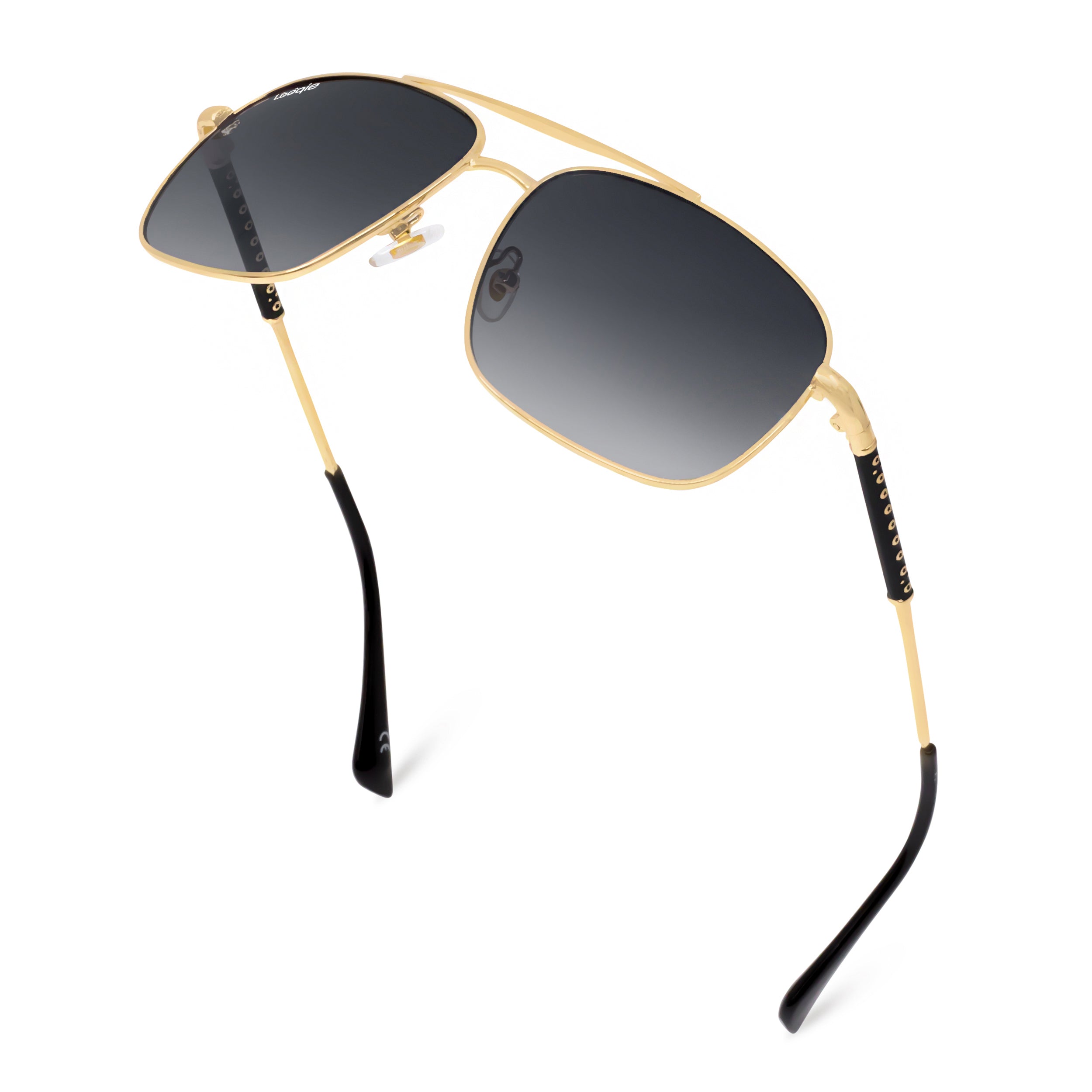 Looqie Blends Edition Gold And Grey Gradient Sunglasses
