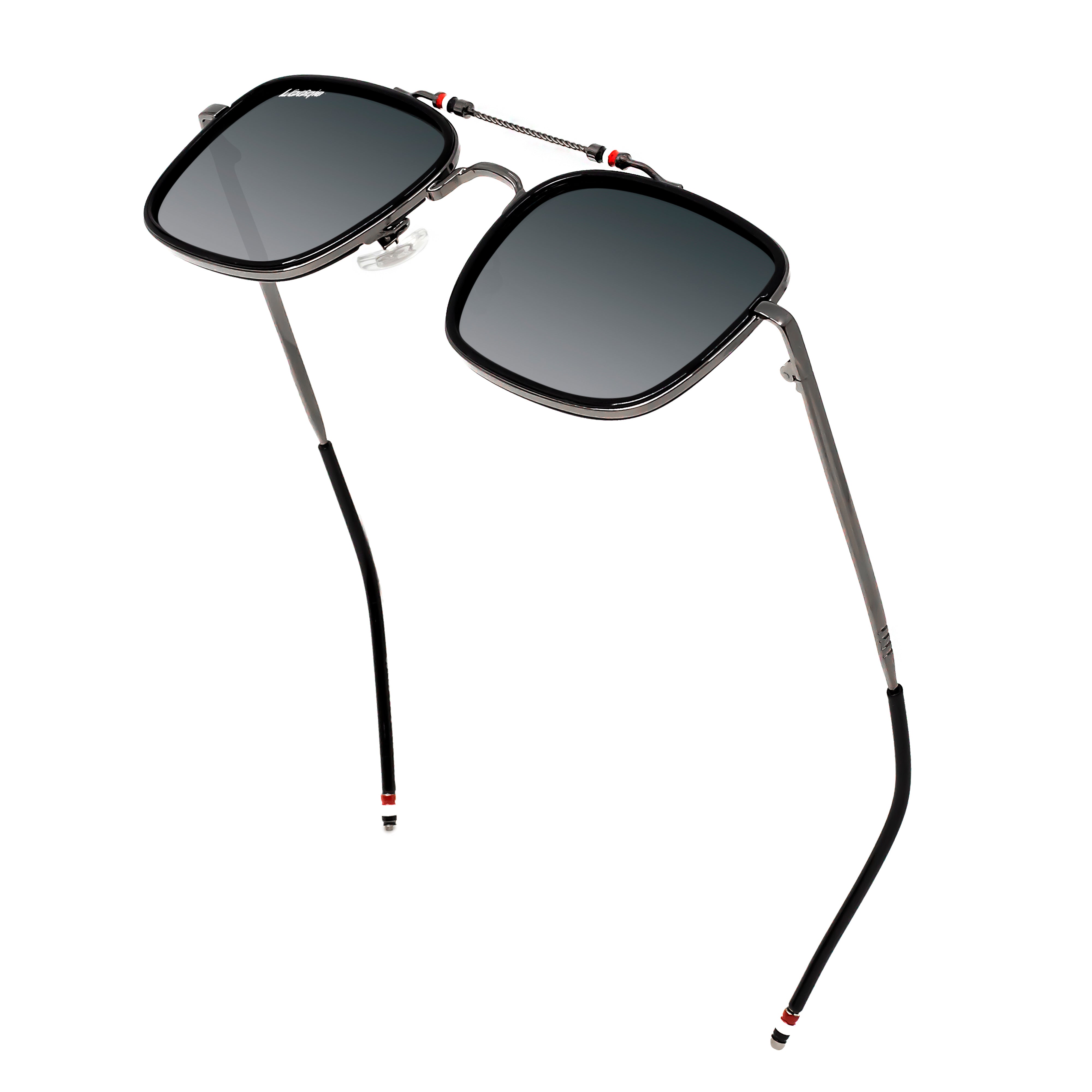 Looqie Below Edition Black And Grey Gradient Sunglasses