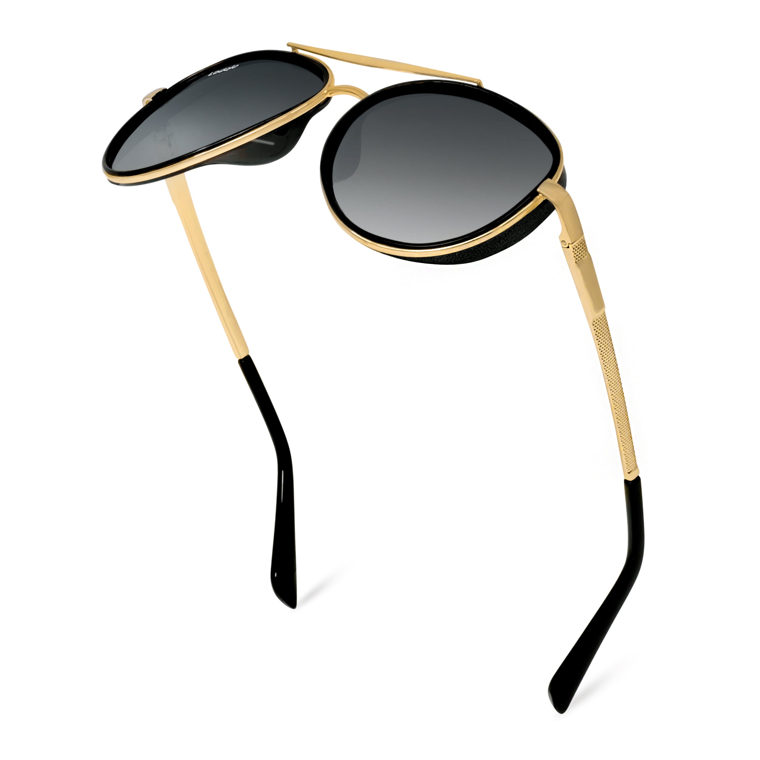Looqie Vuis Edition Gold And Grey Gradient Sunglasses