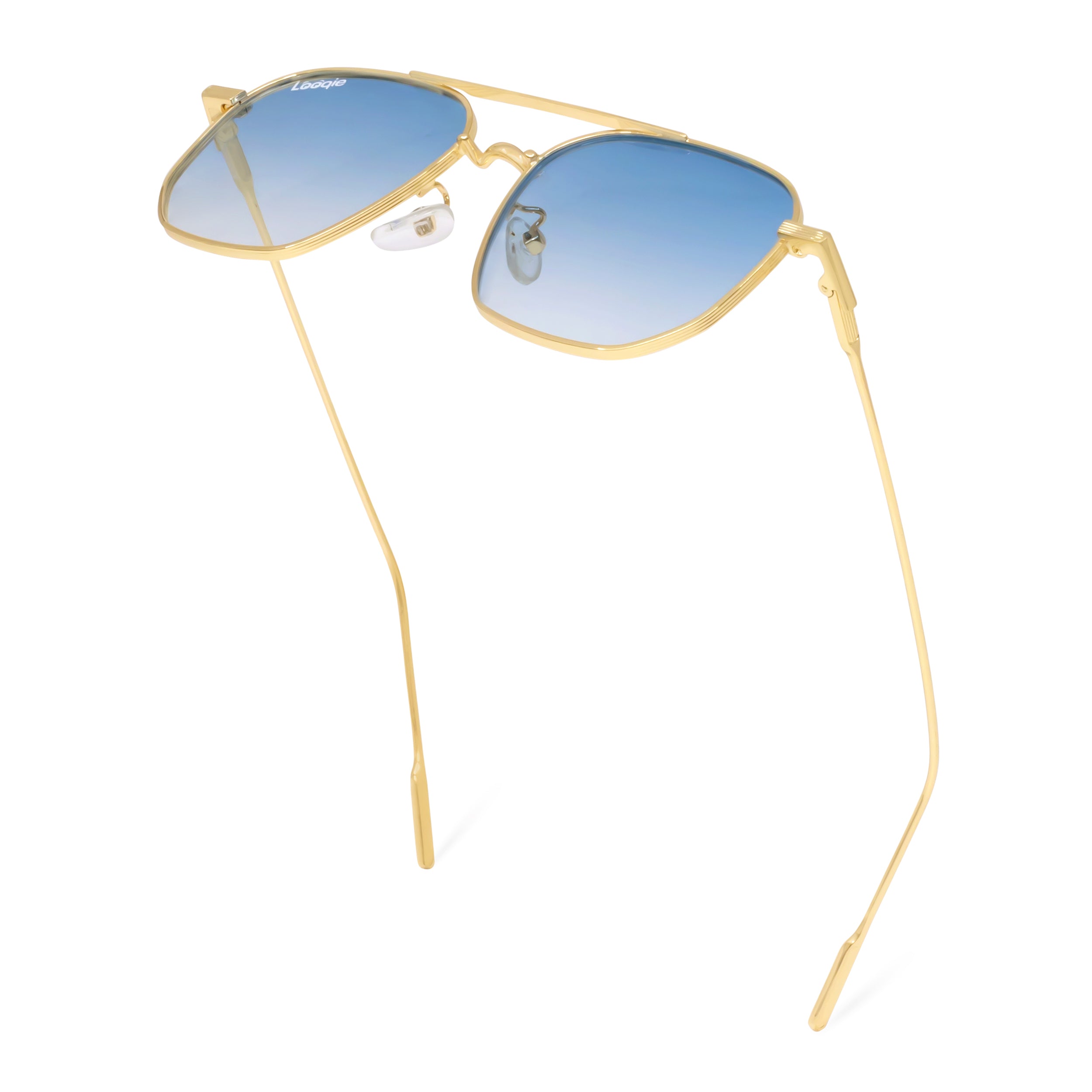 Looqie Oblivion Edition Gold And Blue Gradient Sunglasses