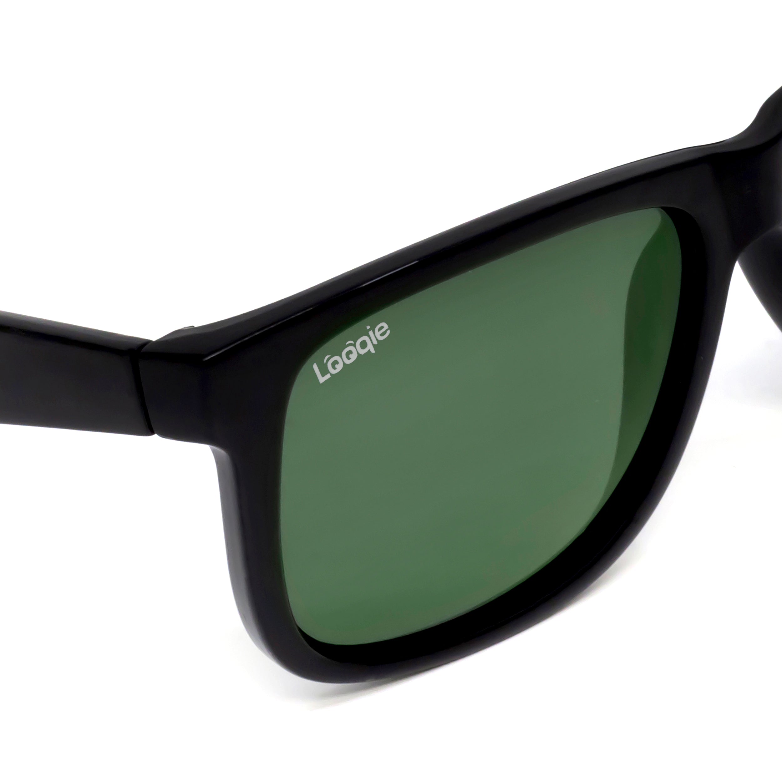 Looqie Unus Edition Black And Green Sunglasses