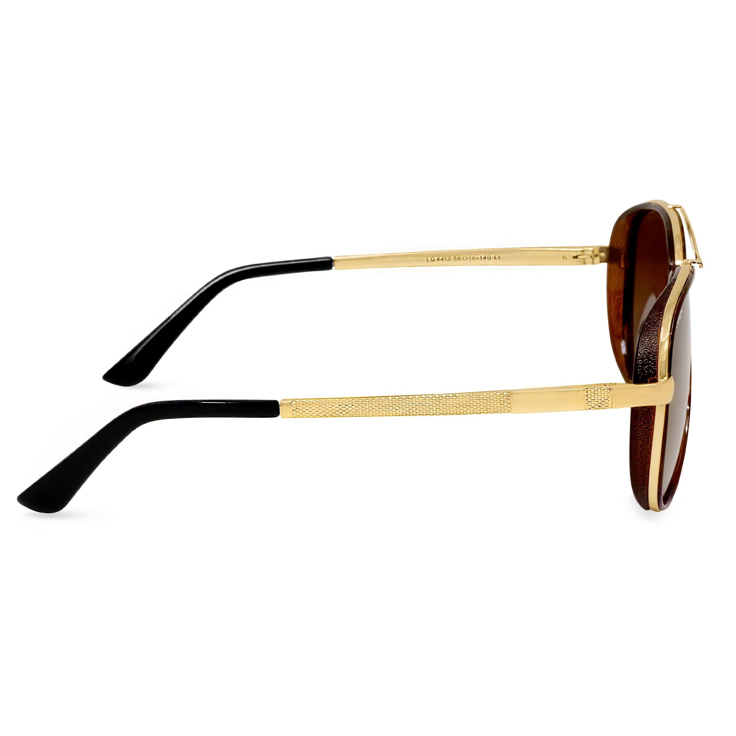 Looqie Vuis Edition Gold And Brown Gradient Sunglasses