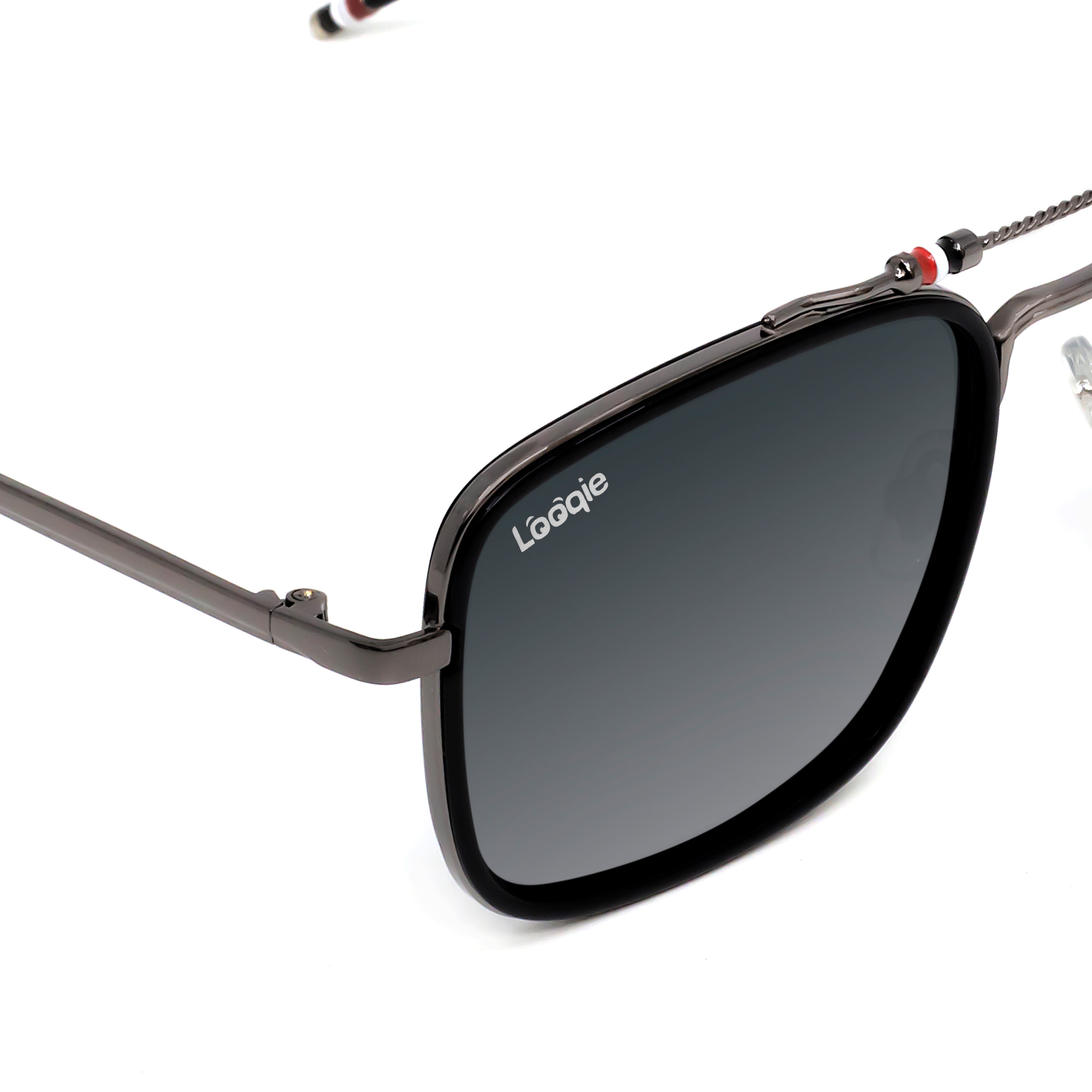 Looqie Below Edition Black And Grey Gradient Sunglasses