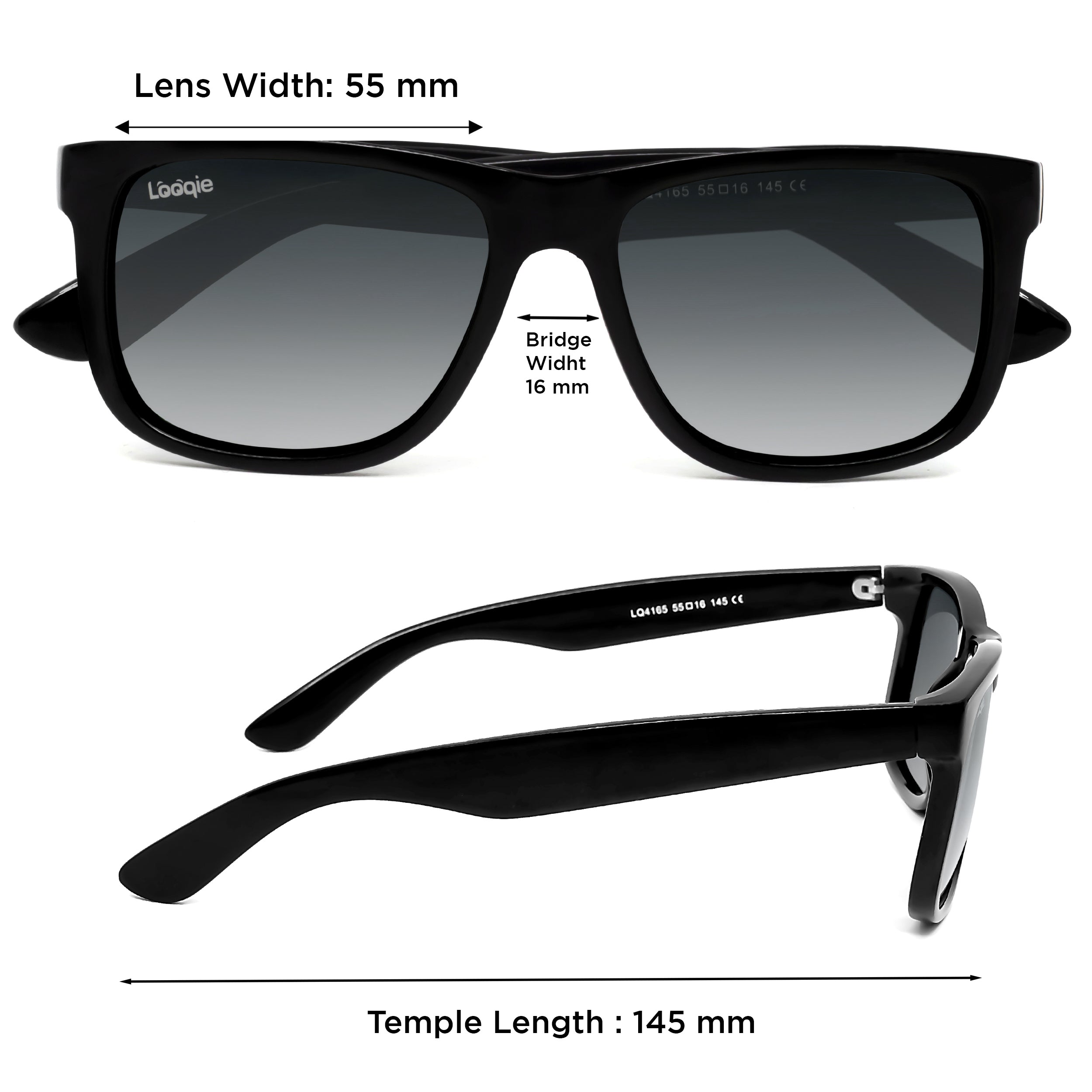 Looqie Unus Edition Black And Grey Gradient Sunglasses