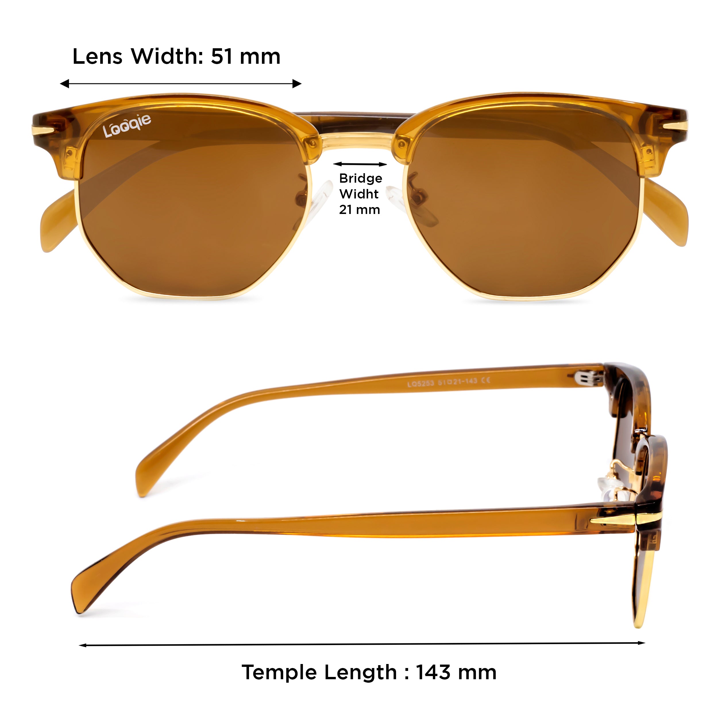 Looqie Rayz Edition Brown And Brown Sunglasses