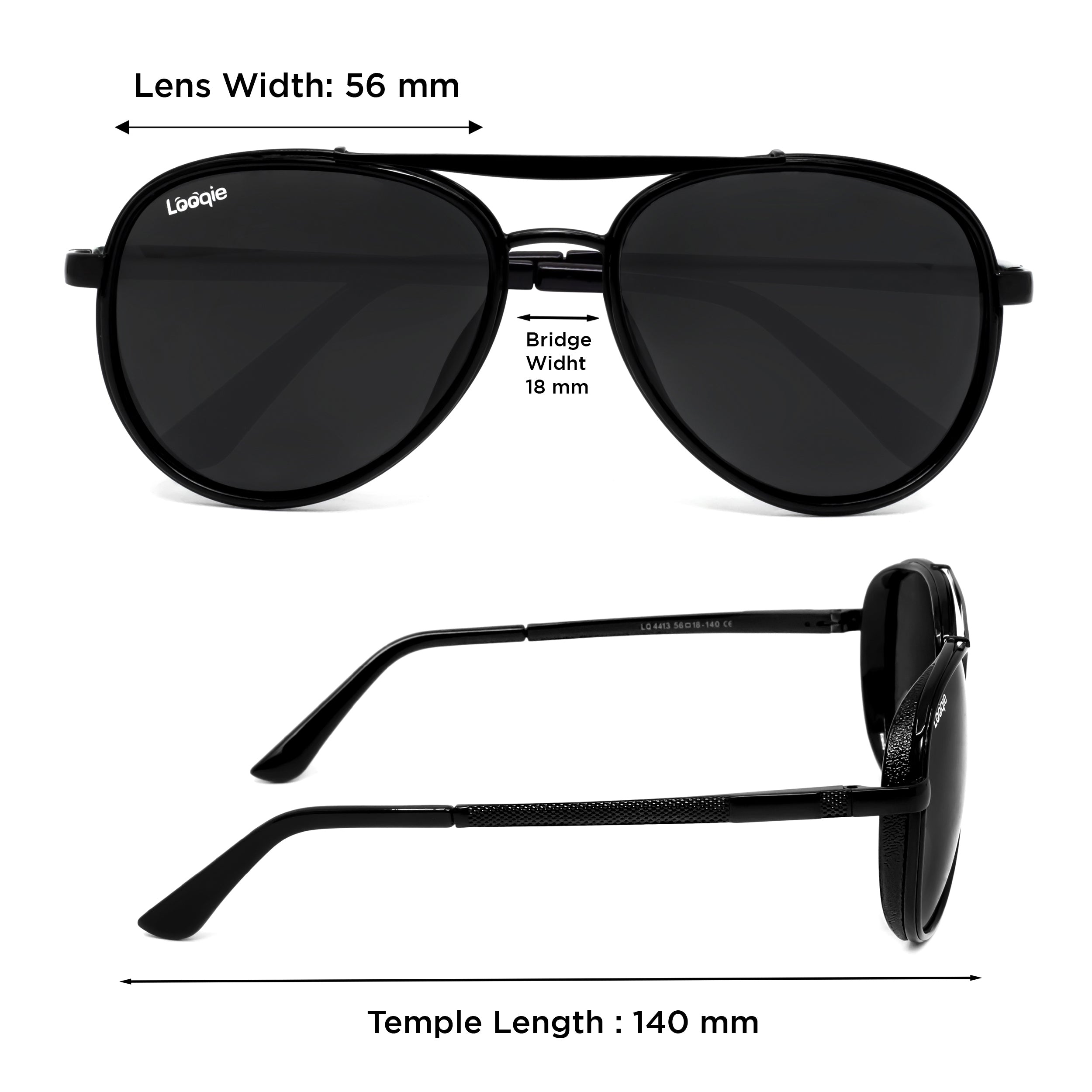 Looqie Vuis Edition Black And Black Sunglasses