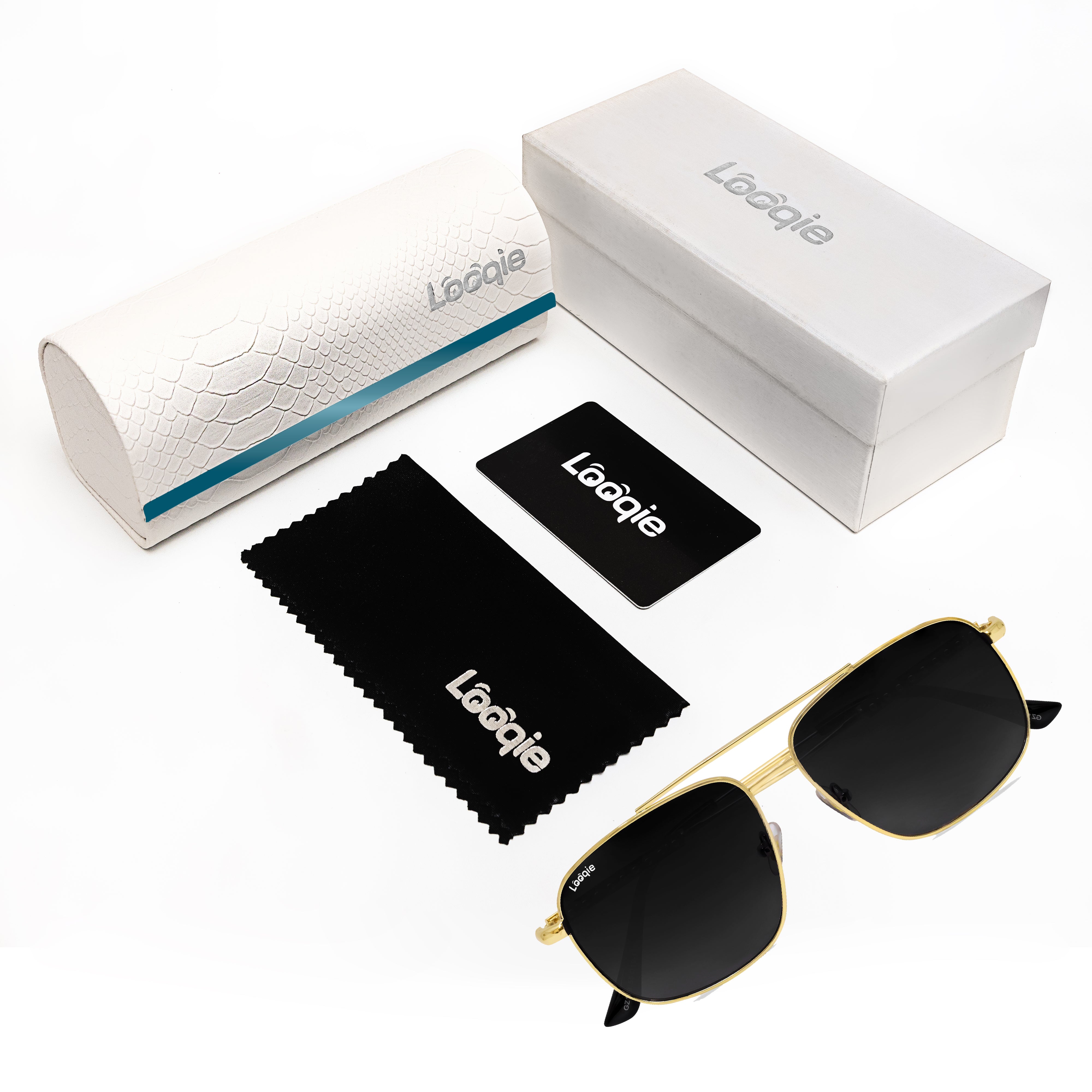 Looqie Blends Edition Gold And Black Sunglasses