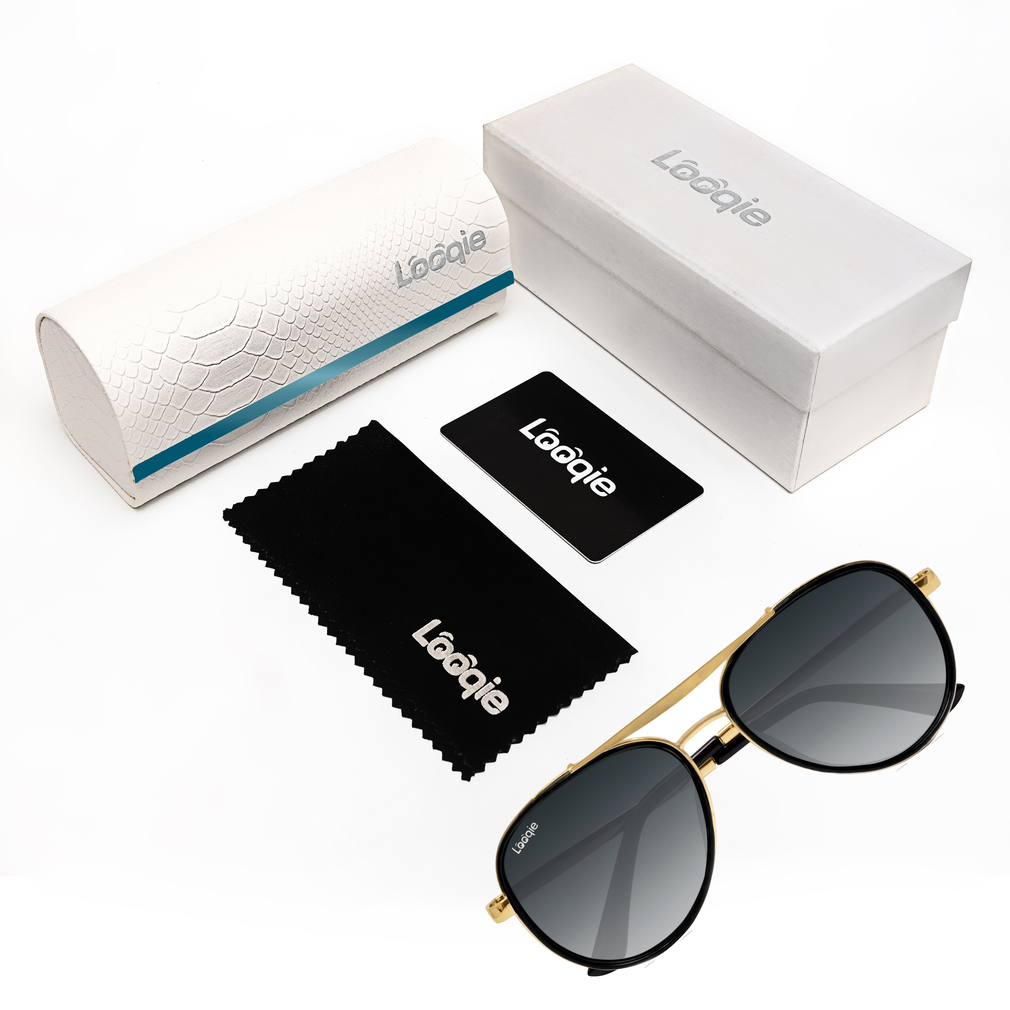 Looqie Vuis Edition Gold And Grey Gradient Sunglasses