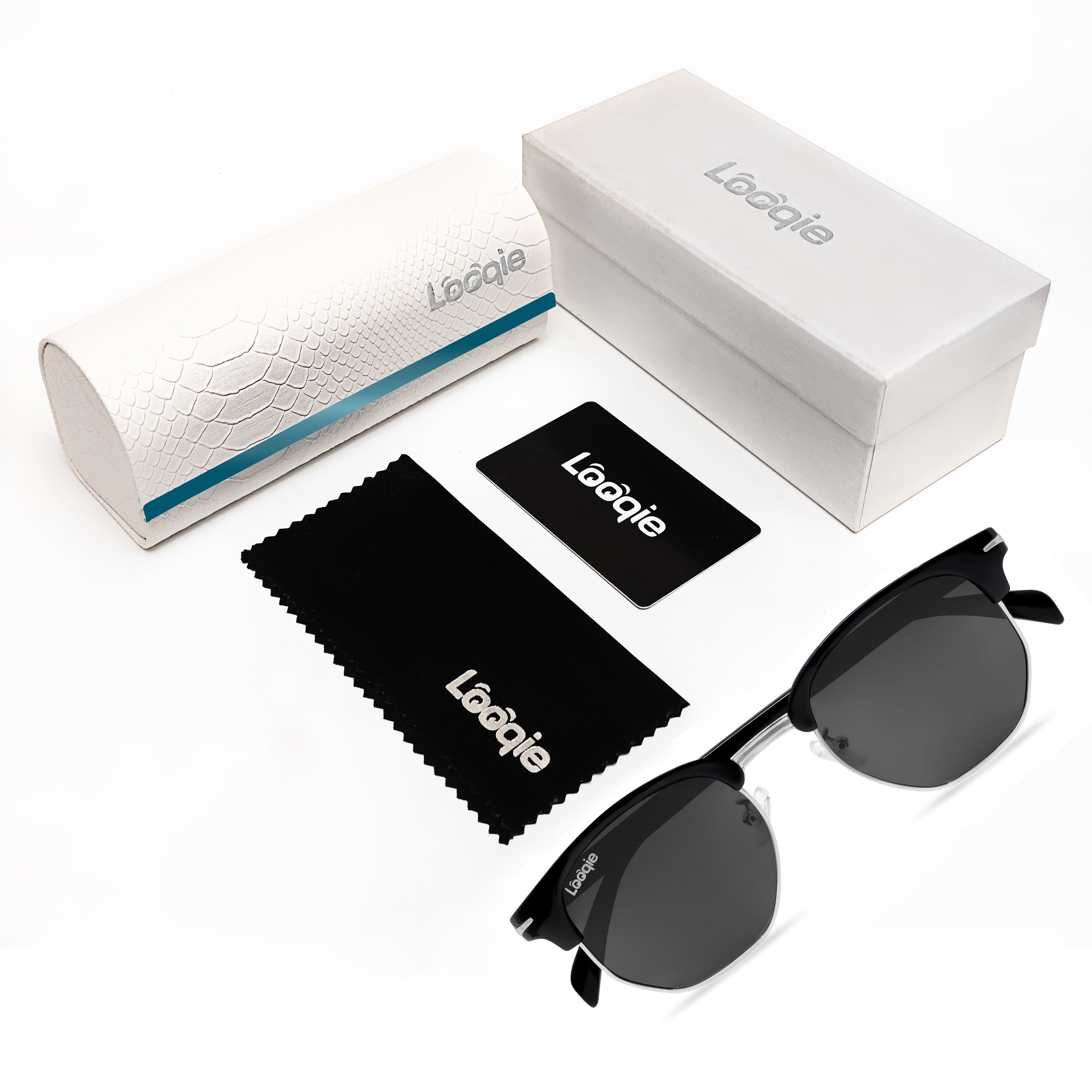 Looqie Rayz Edition Black And Grey Sunglasses