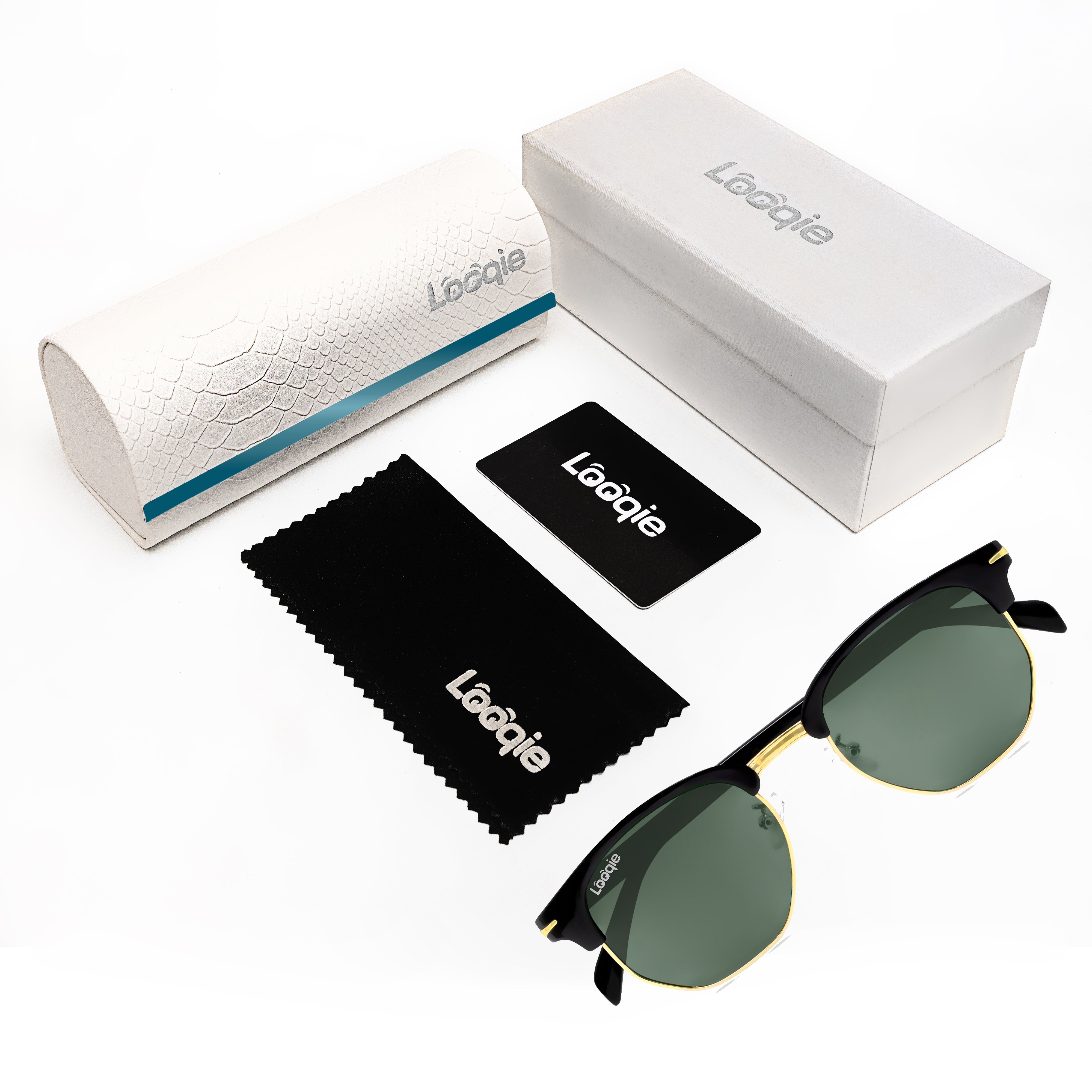 Looqie Rayz Edition Black And Green Sunglasses