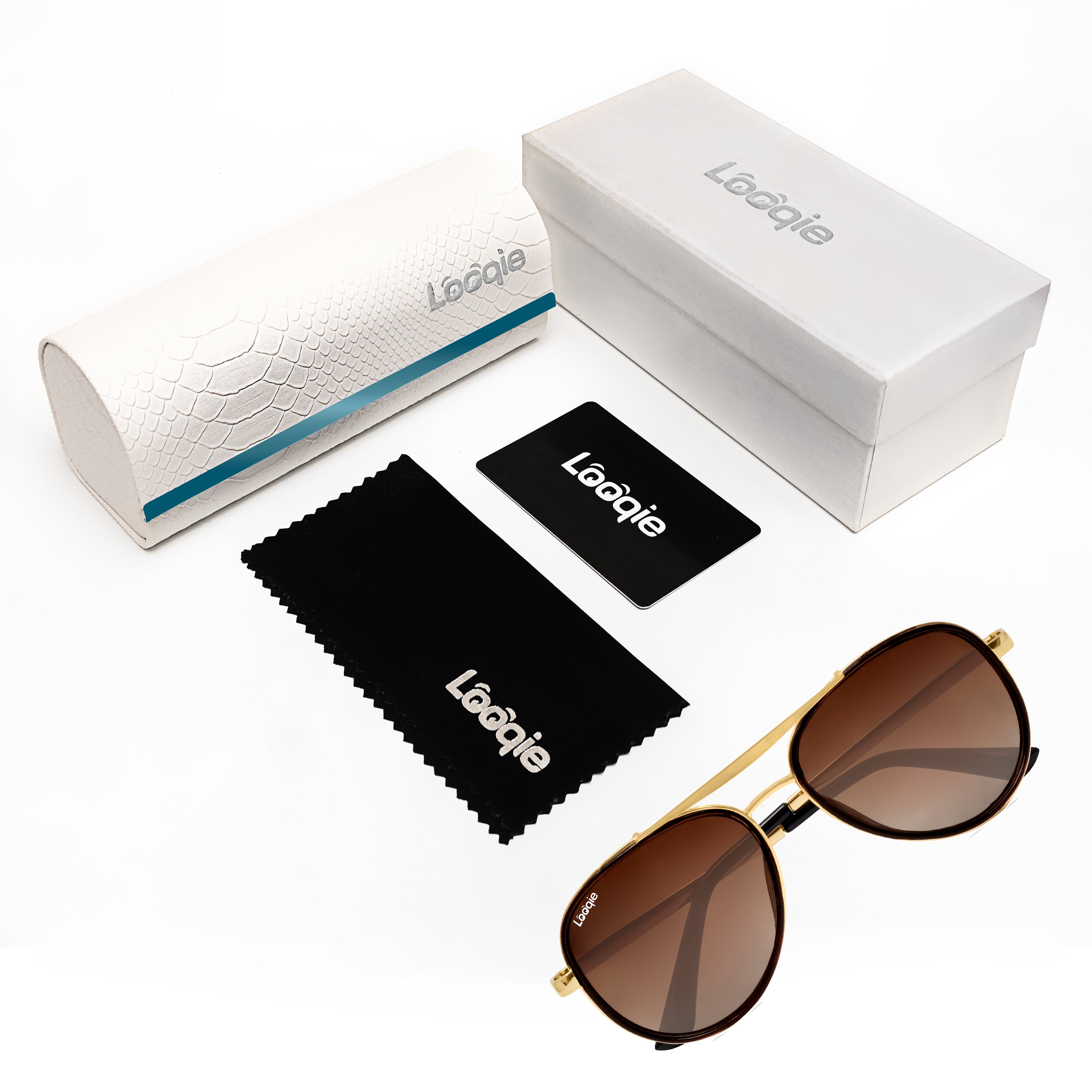 Looqie Vuis Edition Gold And Brown Gradient Sunglasses