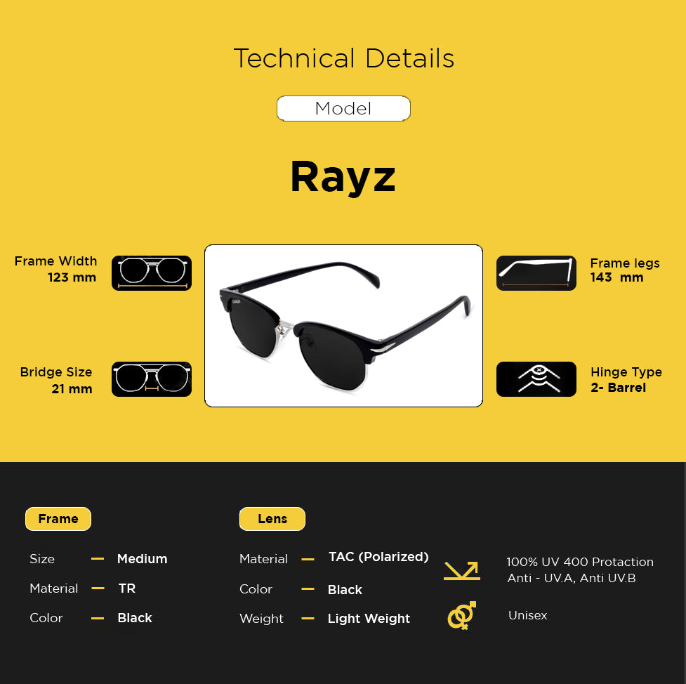 Looqie Rayz Edition Black And Black Sunglasses