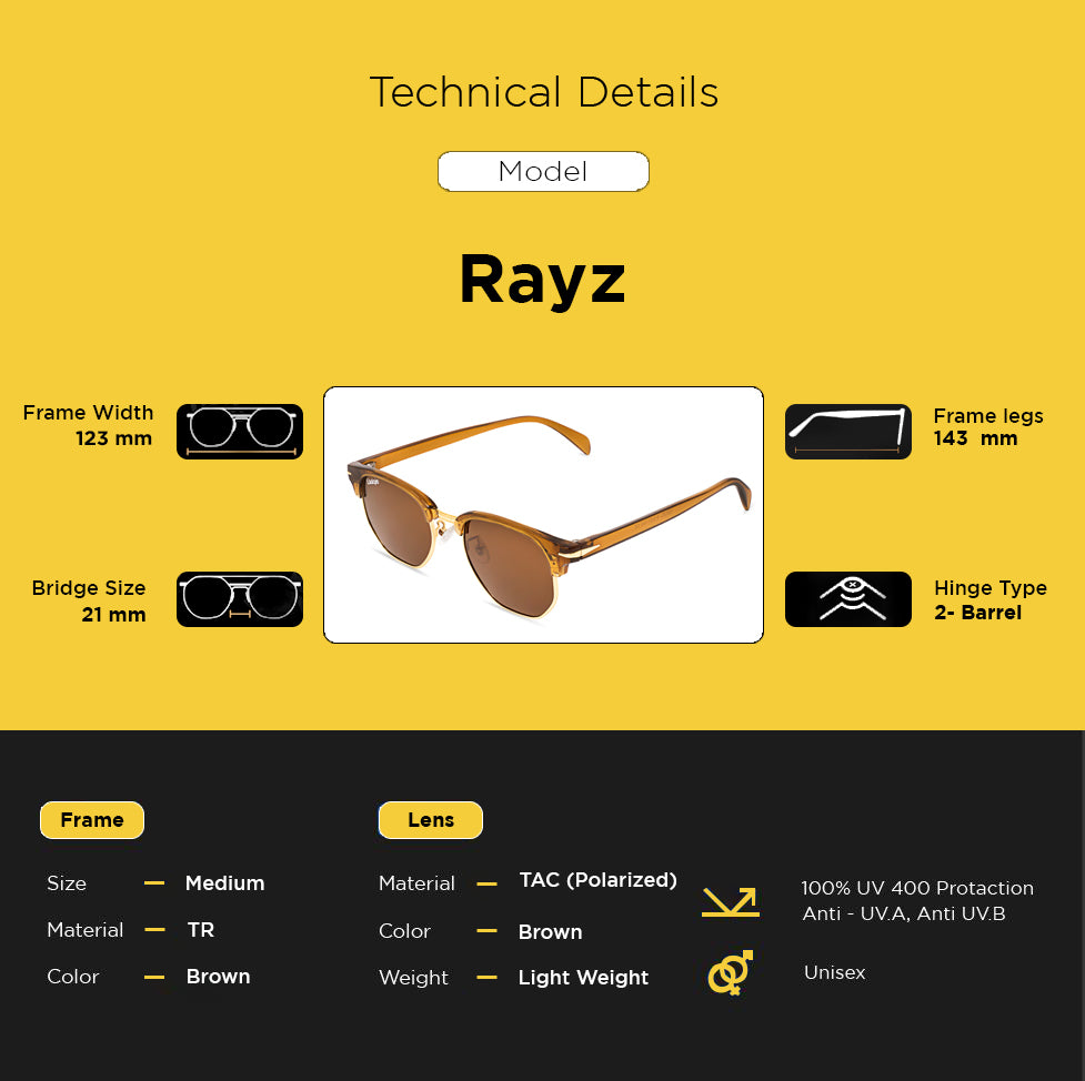 Looqie Rayz Edition Brown And Brown Sunglasses