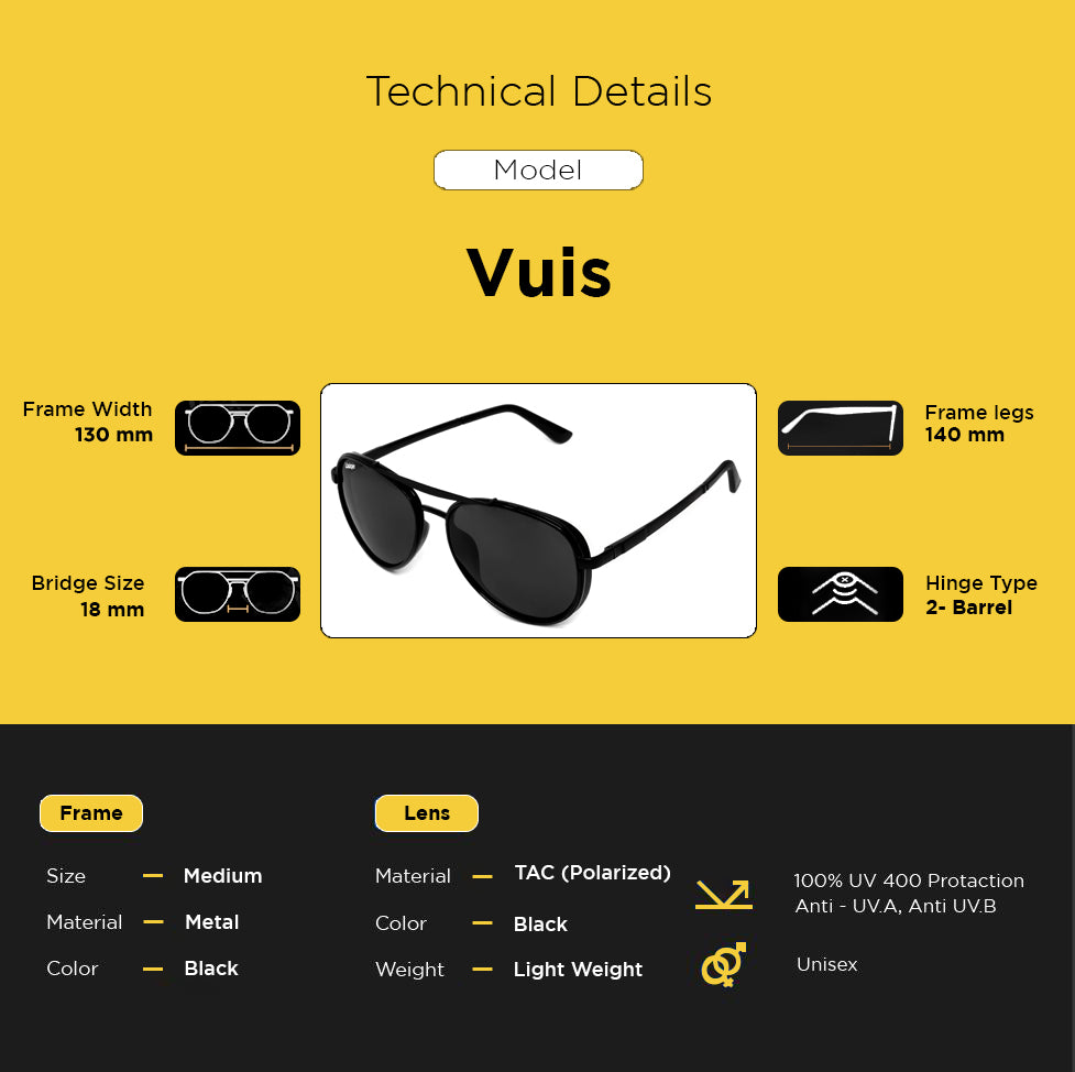 Looqie Vuis Edition Black And Black Sunglasses
