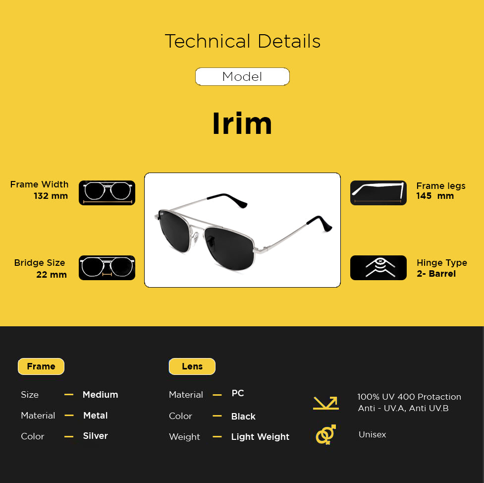 Looqie Irim Edition Silver And Black Sunglasses