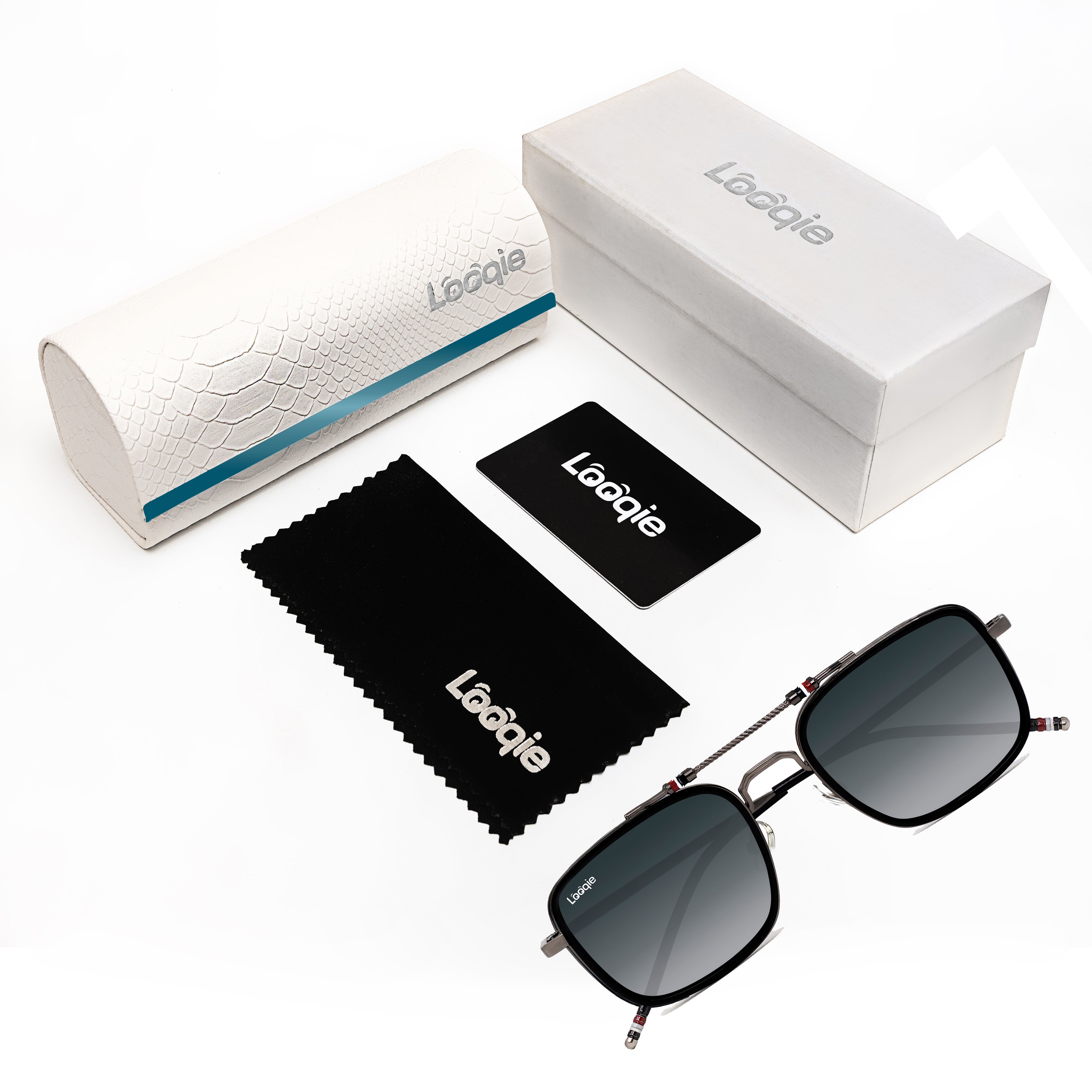 Looqie Below Edition Black And Grey Gradient Sunglasses