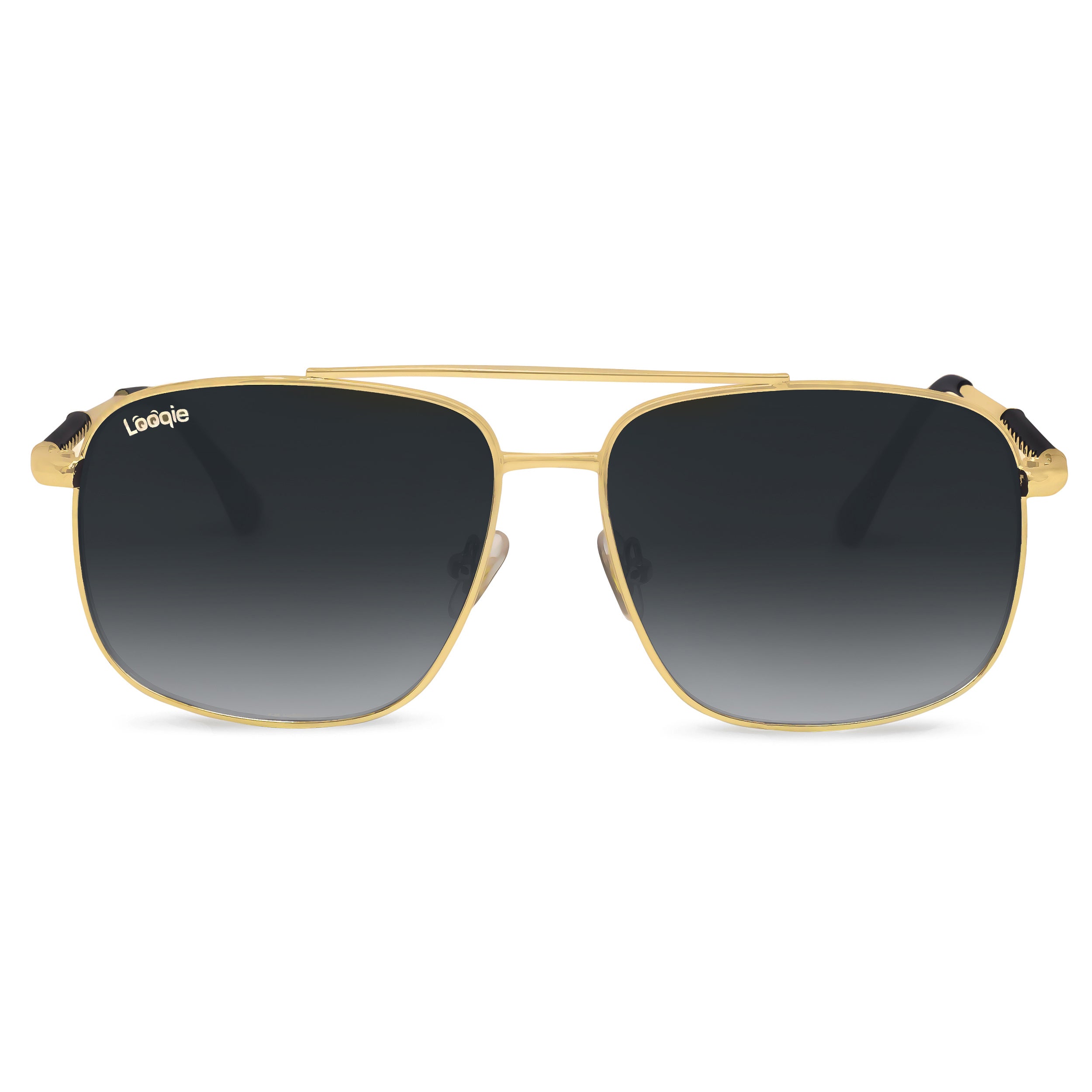 Looqie Blends Edition Gold And Grey Gradient Sunglasses