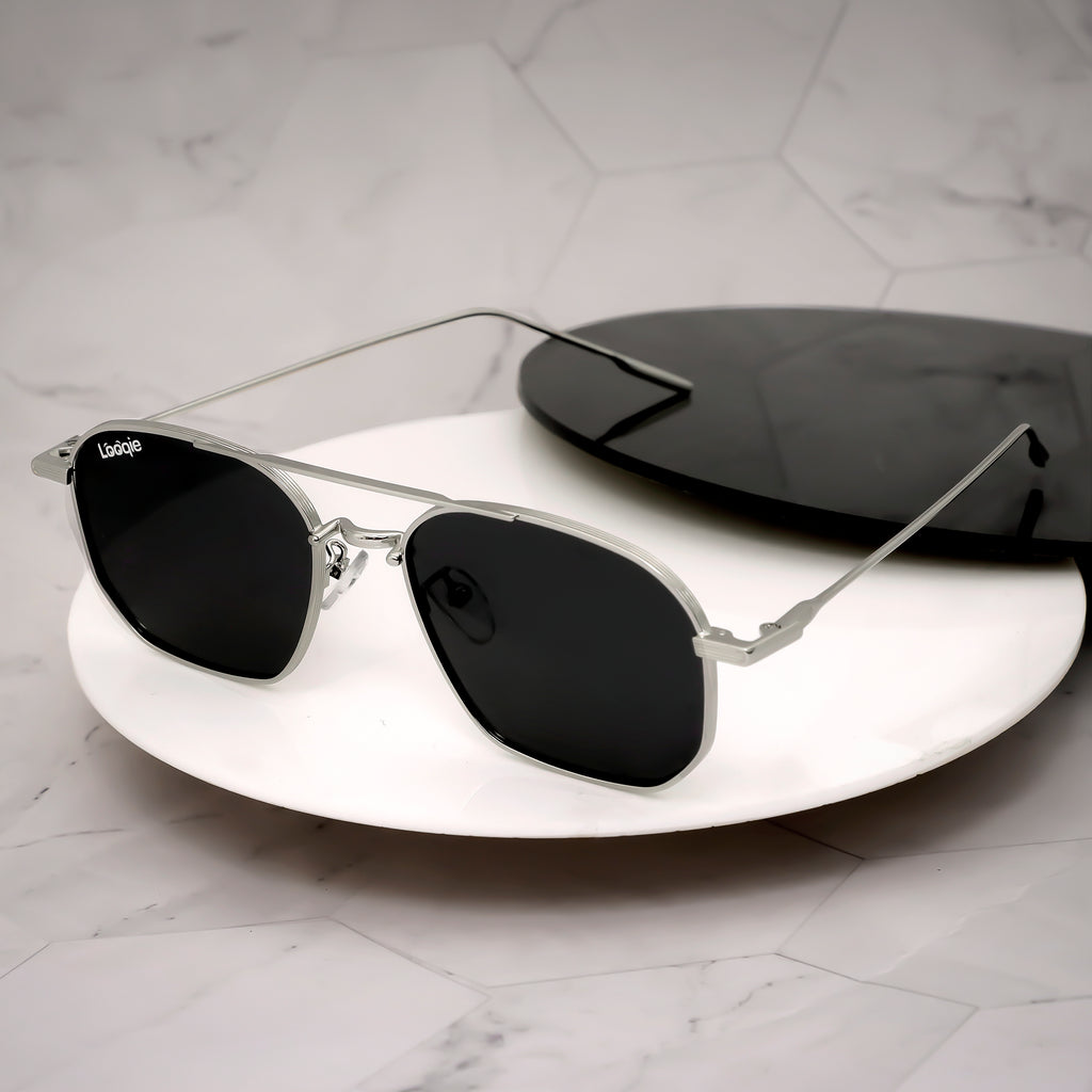 Looqie Oblivion Edition Silver And Black Sunglasses