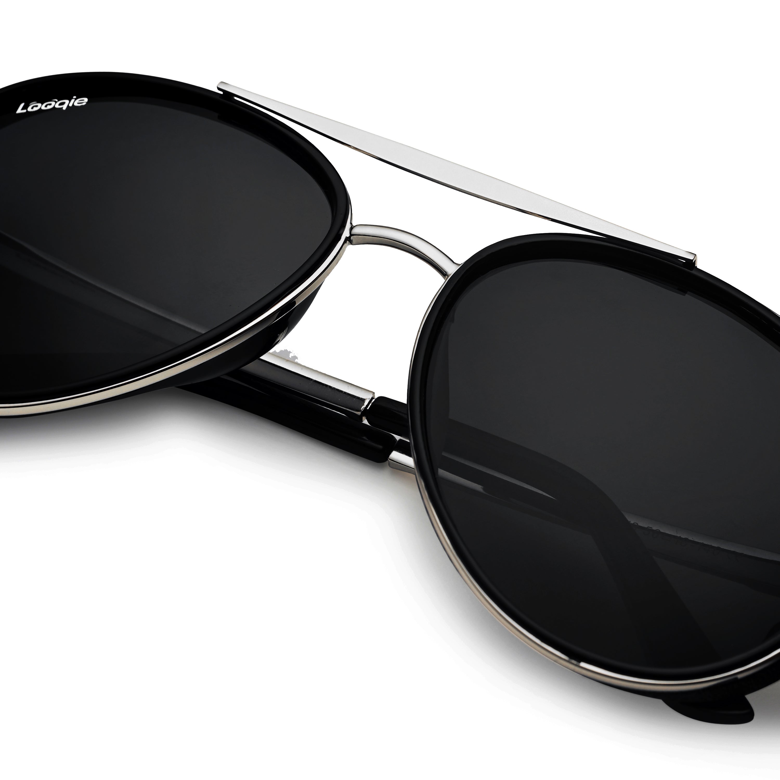 Looqie Vuis Edition Silver And Black Sunglasses