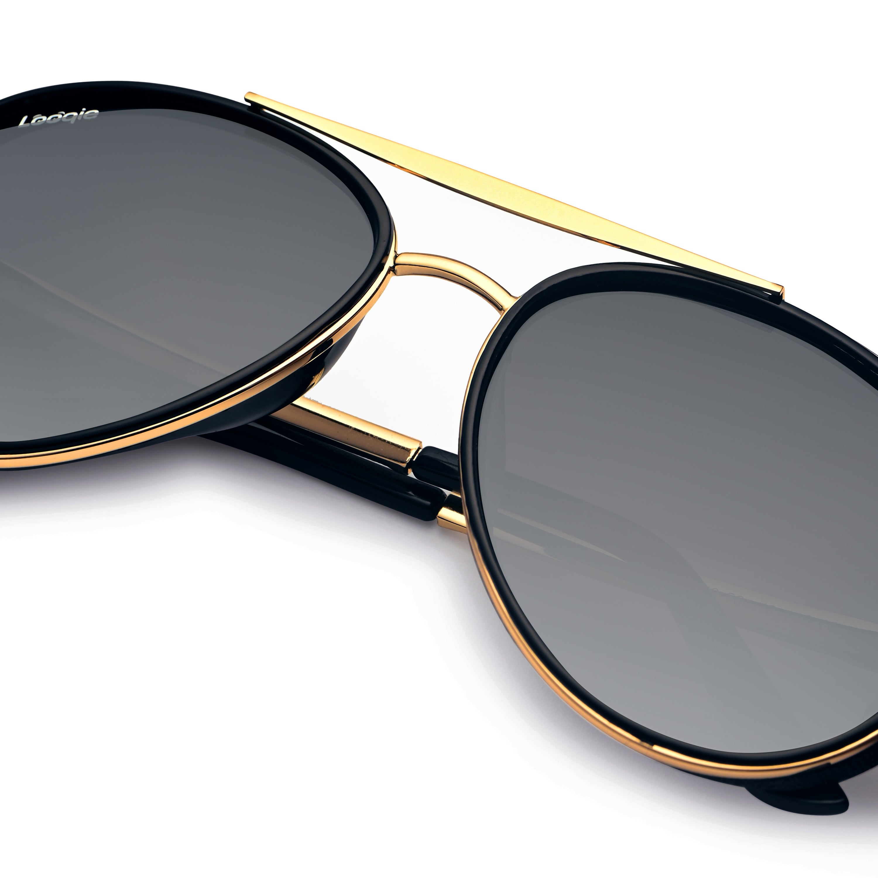 Looqie Vuis Edition Gold And Grey Gradient Sunglasses