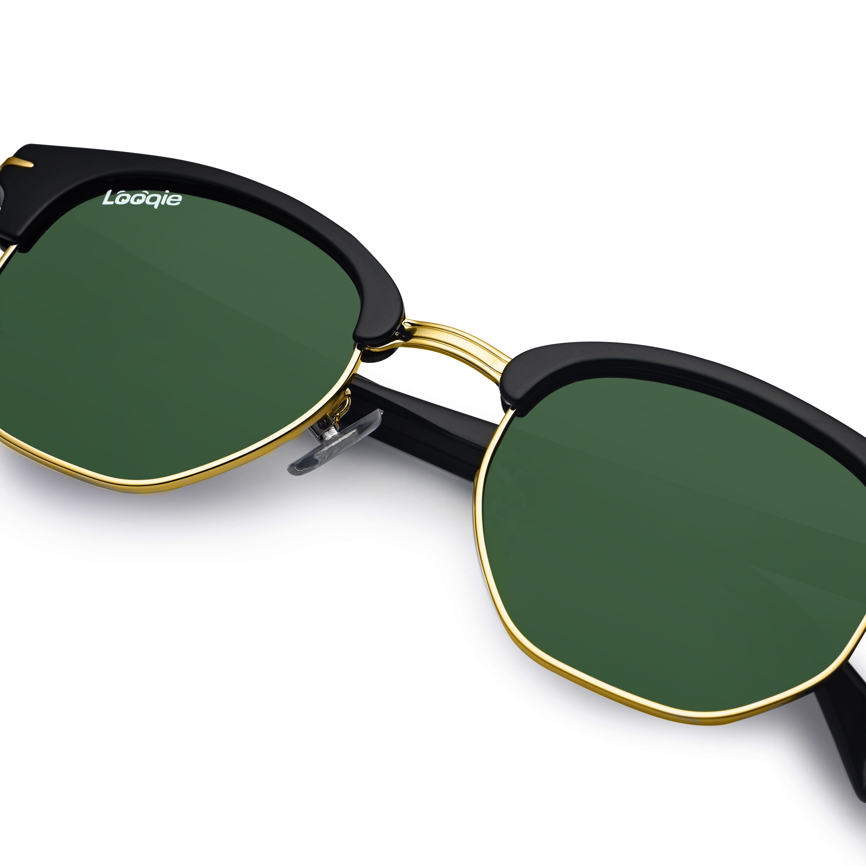 Looqie Rayz Edition Black And Green Sunglasses