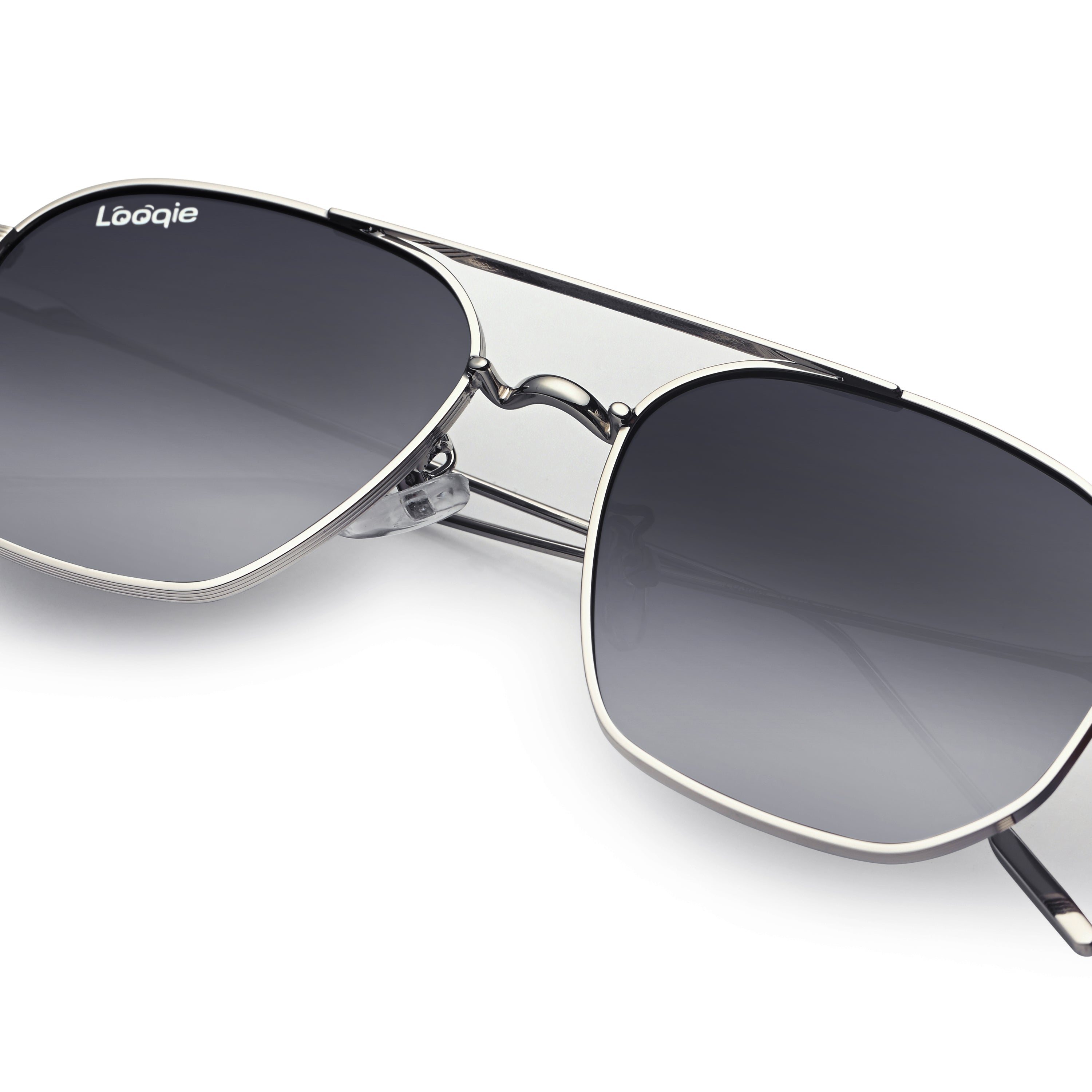 Looqie Oblivion Edition Silver And Gray Gradient Sunglasses