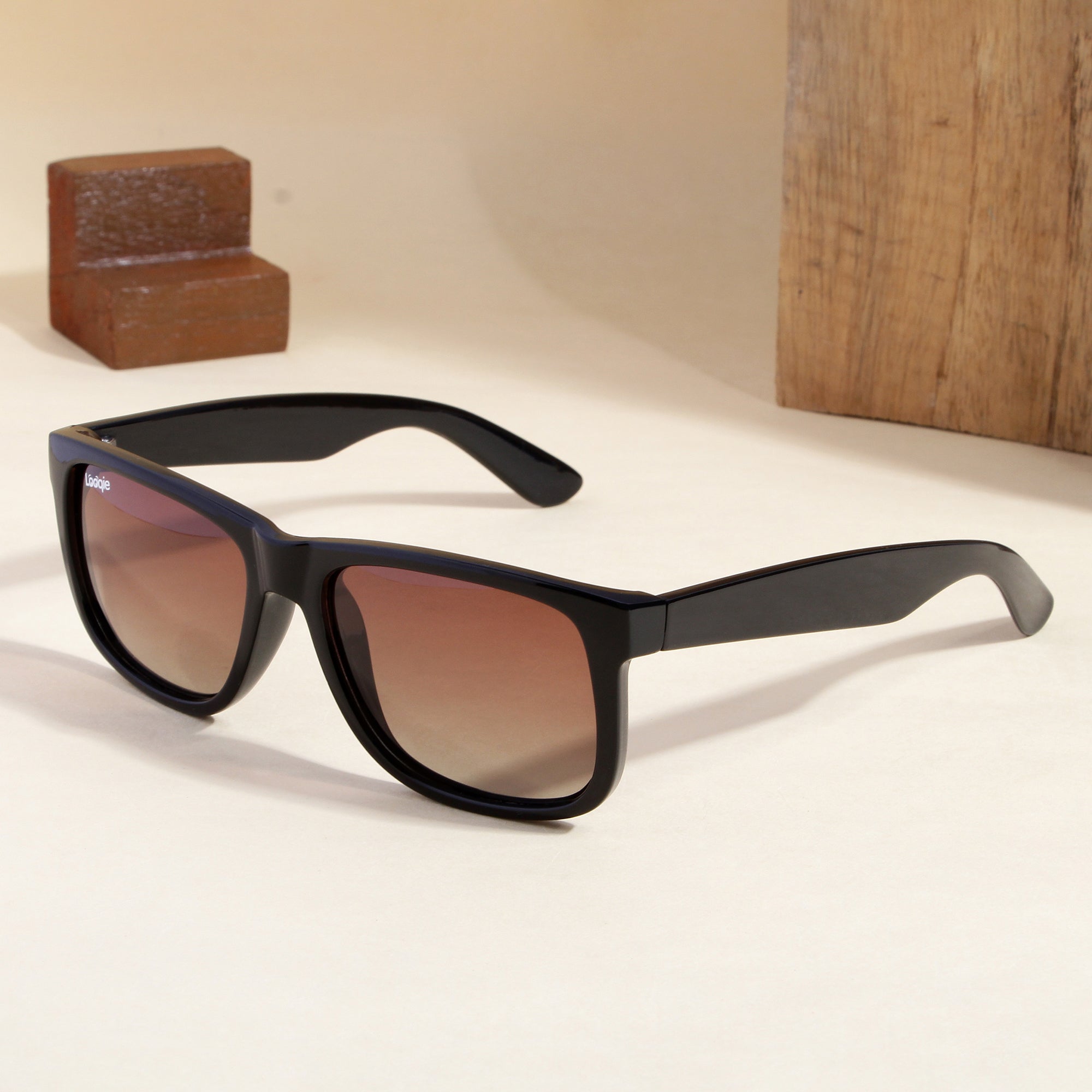 Looqie Unus Edition Black And Brown Gradient Sunglasses