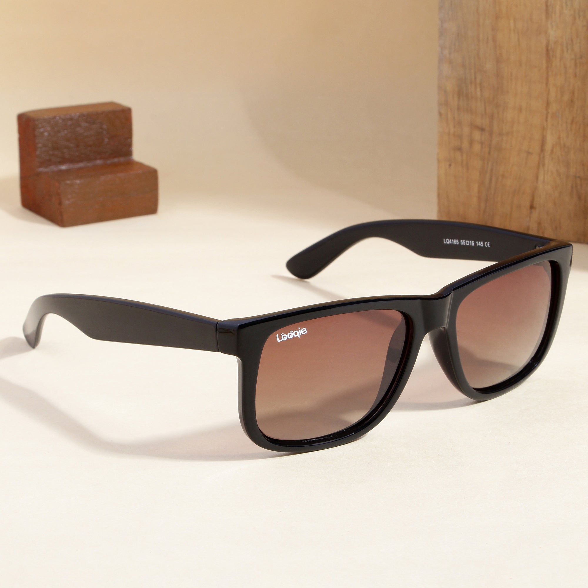 Looqie Unus Edition Black And Brown Gradient Sunglasses