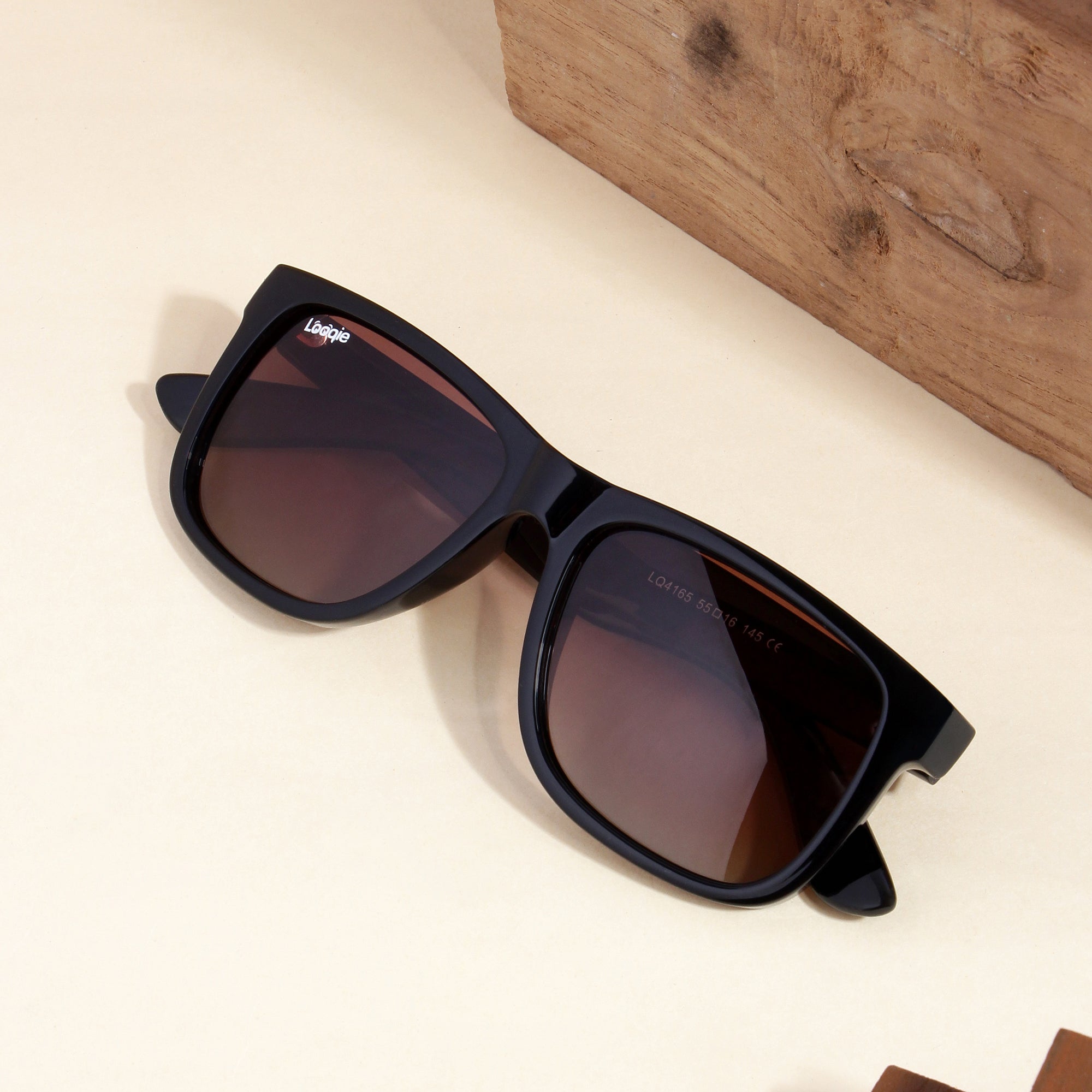 Looqie Unus Edition Black And Brown Gradient Sunglasses