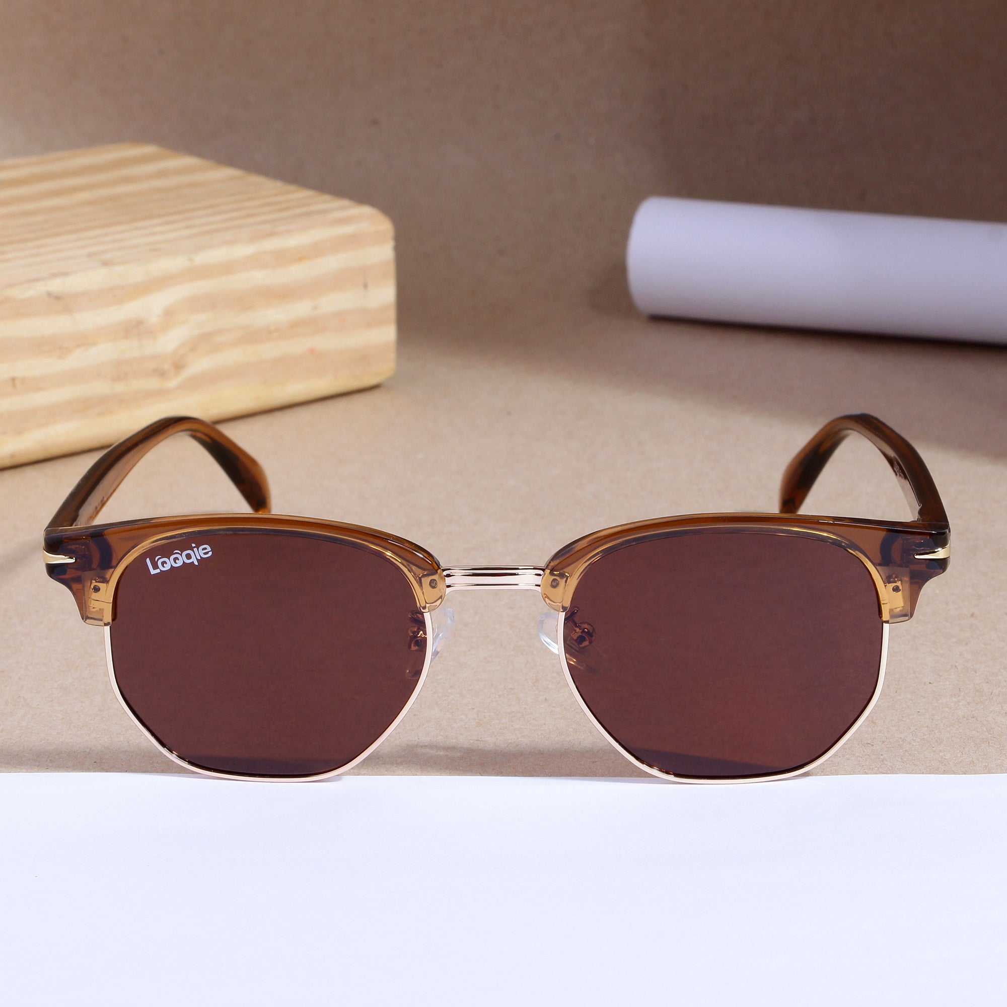 Looqie Rayz Edition Brown And Brown Sunglasses